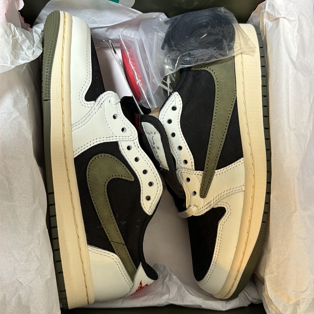 Travis Scott × Nike Women's Air Jordan 1 Low OG "Medium Olive"