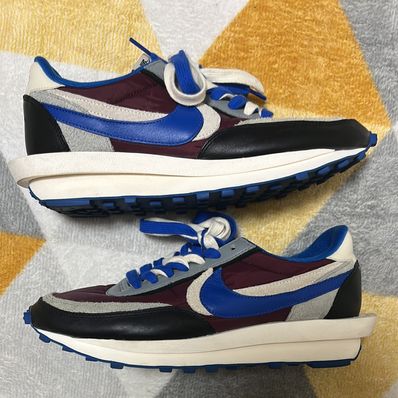 UNDERCOVER × sacai × Nike LD Waffle "Night Maroon/Pale Ivory-Ground Grey-Team Royal"