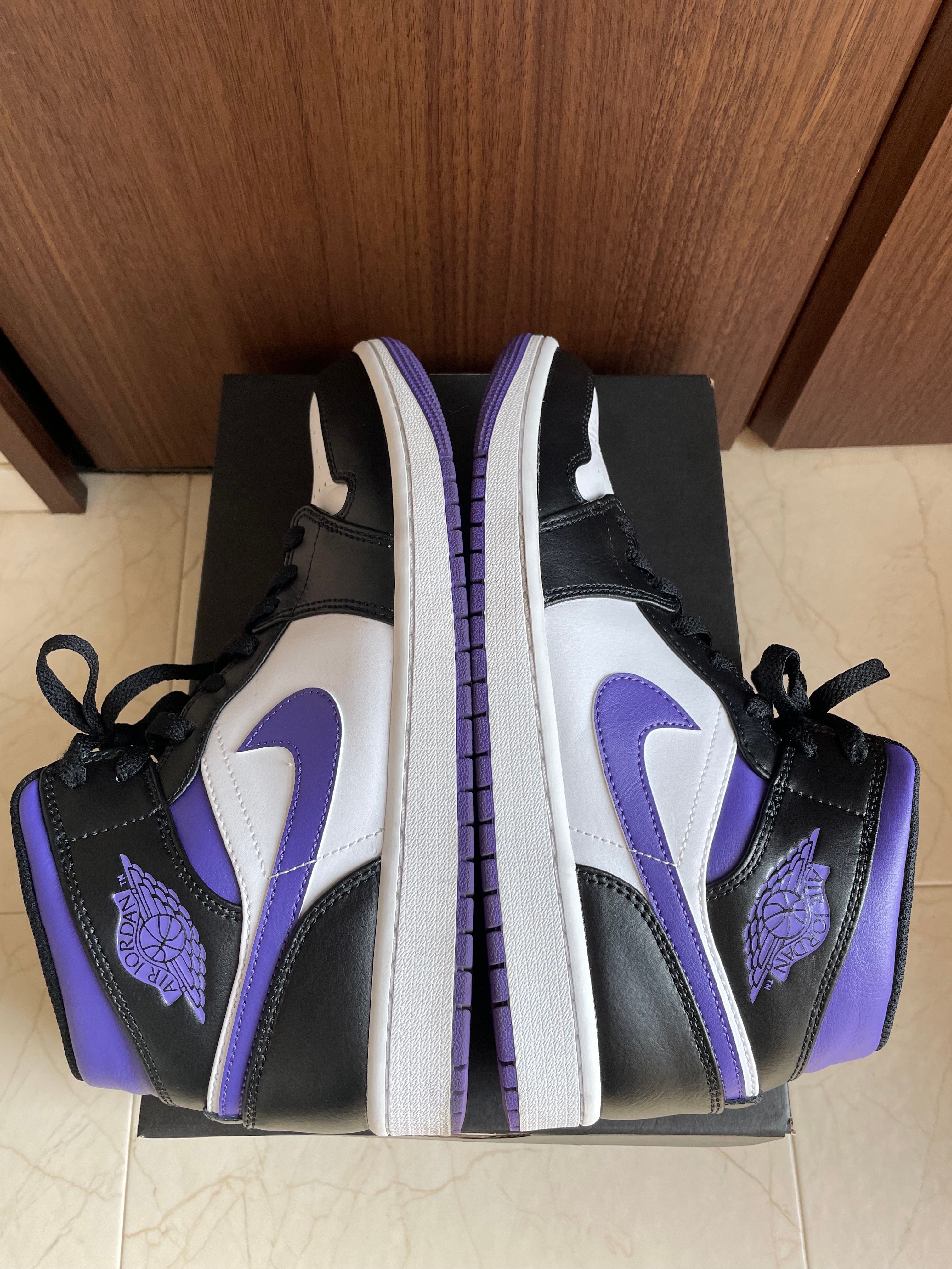 Nike Air Jordan 1 Mid "Black/Court Purple"