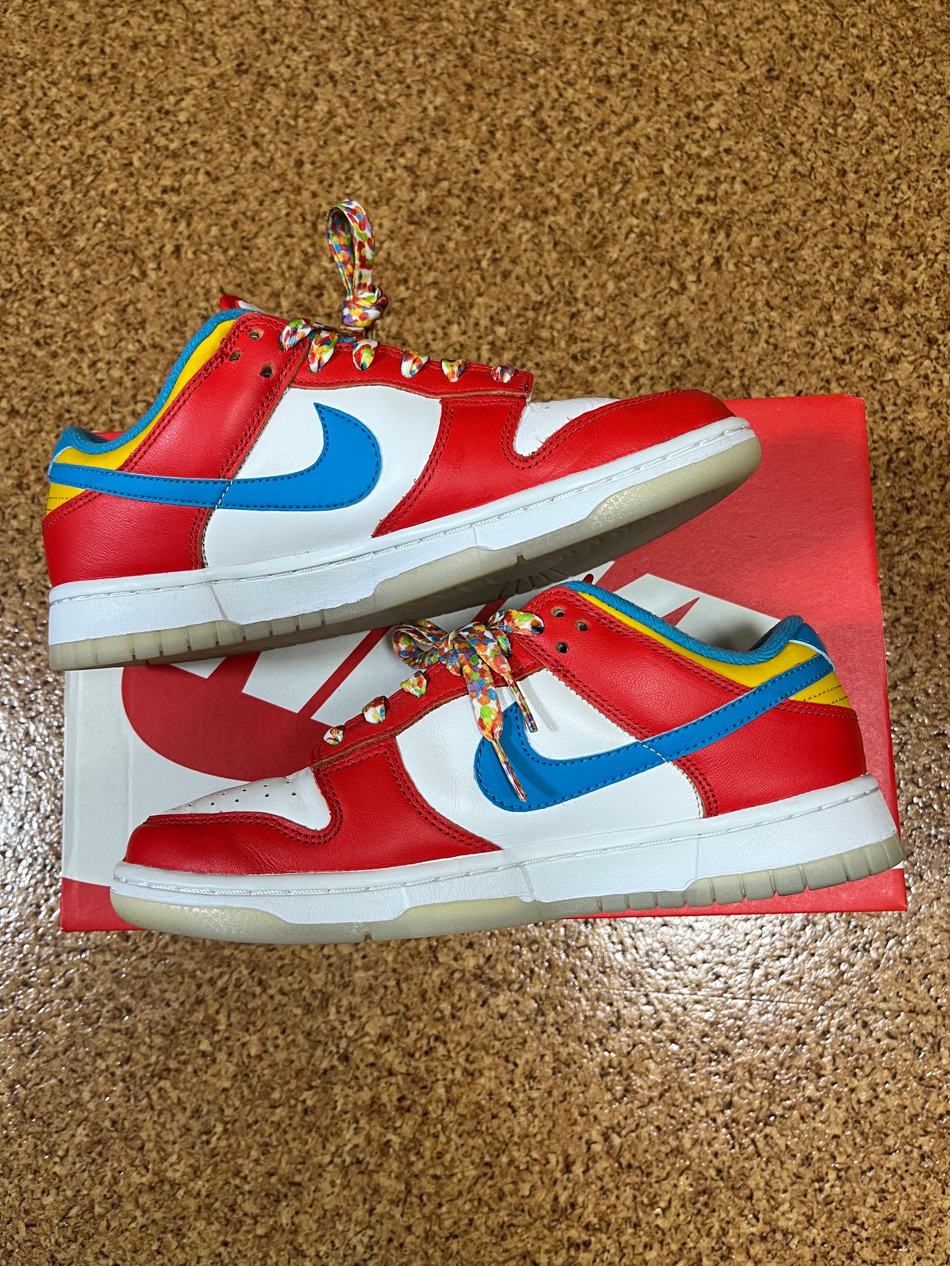 FRUiTY PEBBLESTM × Nike Dunk Low QS "Habanero Red/Dark Sulfur/Laser Blue"