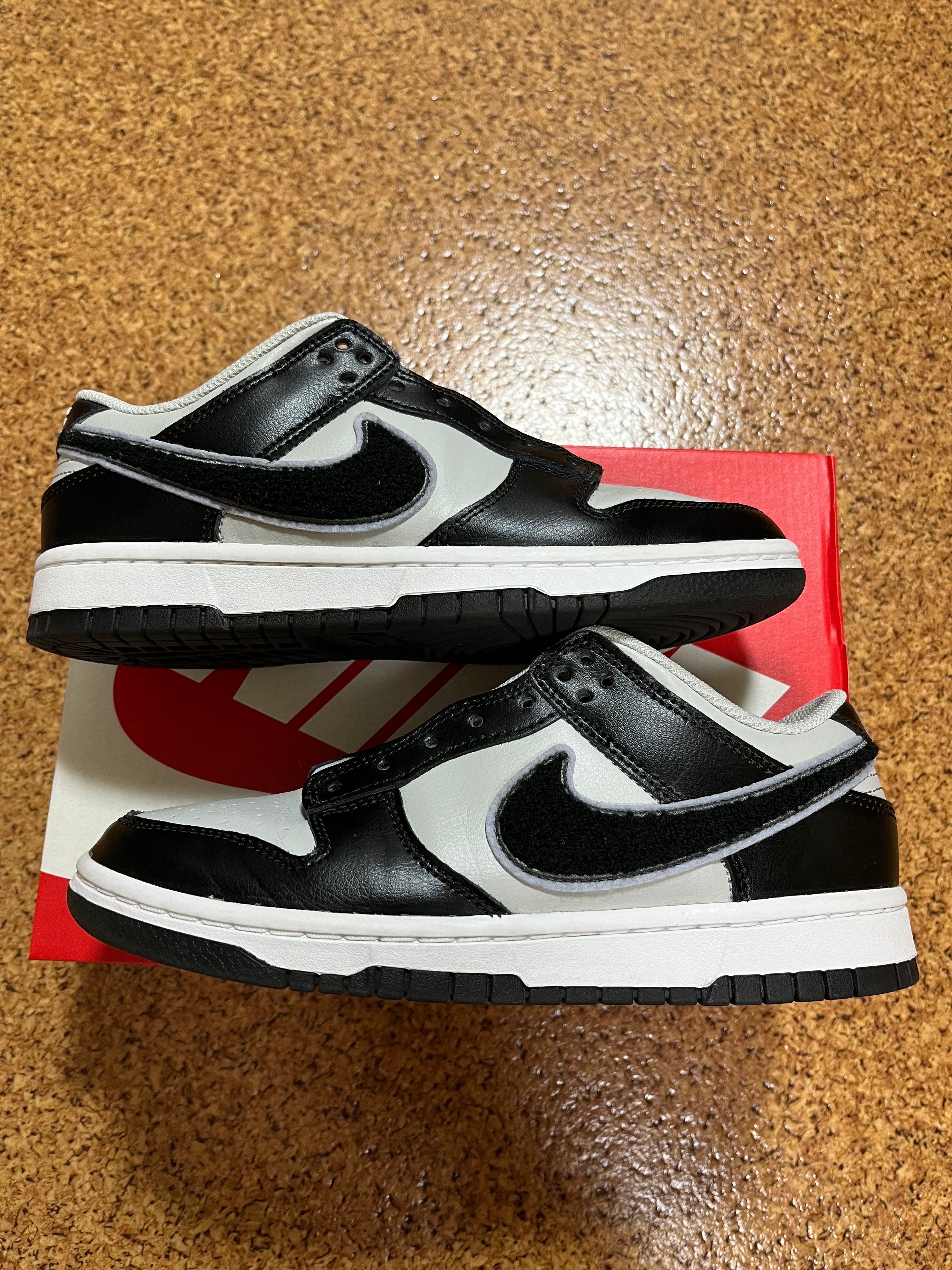 Nike Dunk Low Retro Chenille Swoosh "Black Grey"