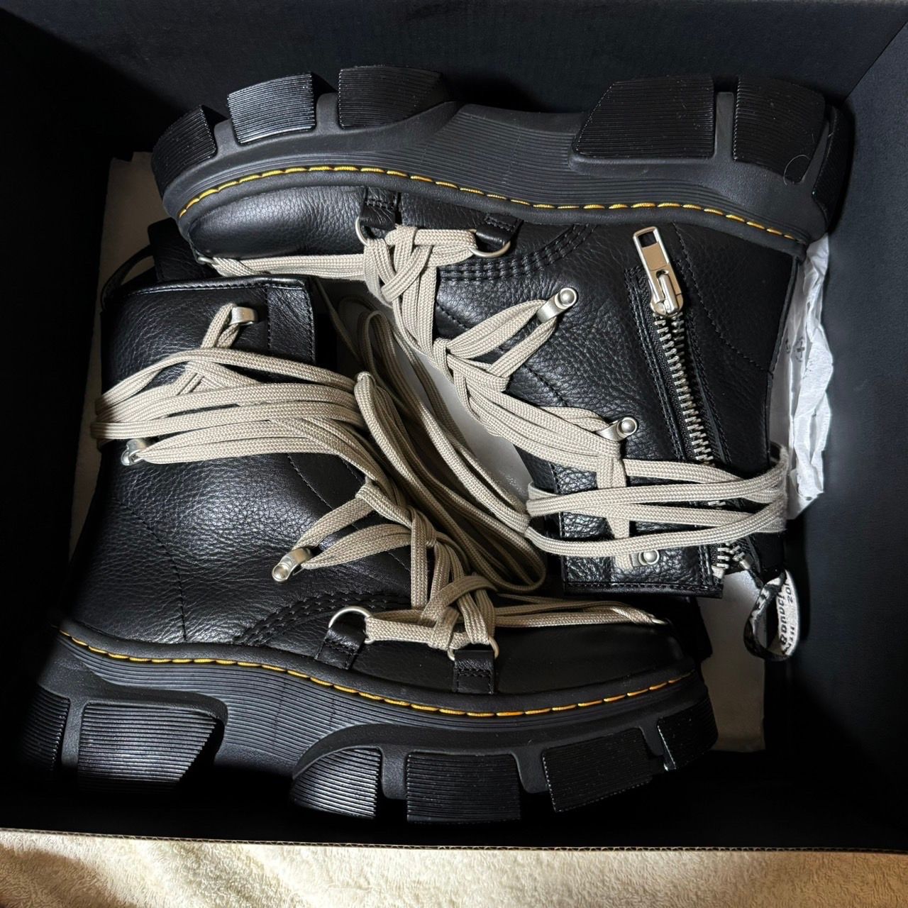 Rick Owens × Dr.Martens 1460 DMXL Mega Lace Boot "Black"