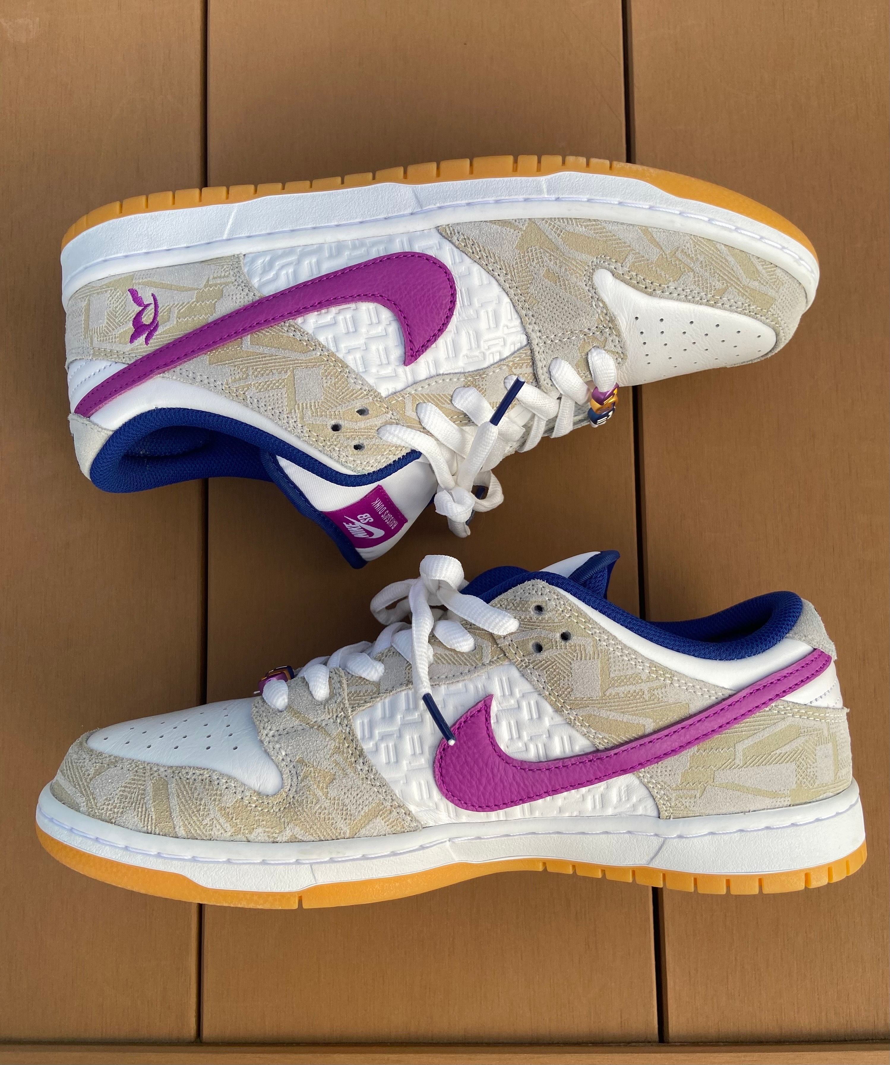 Rayssa Leal × Nike SB Dunk Low PRM "Pure Platinum and Vivid Purple"