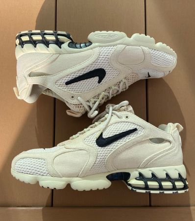 Stussy × Nike Air Zoom Spiridon CG 2 "Fossil/Black"