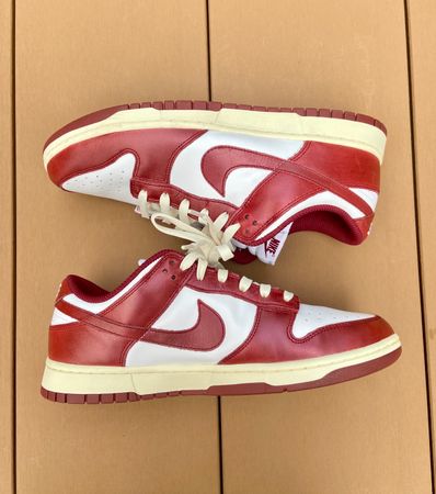 Nike Women's Dunk Low PRM "Team Red and White"