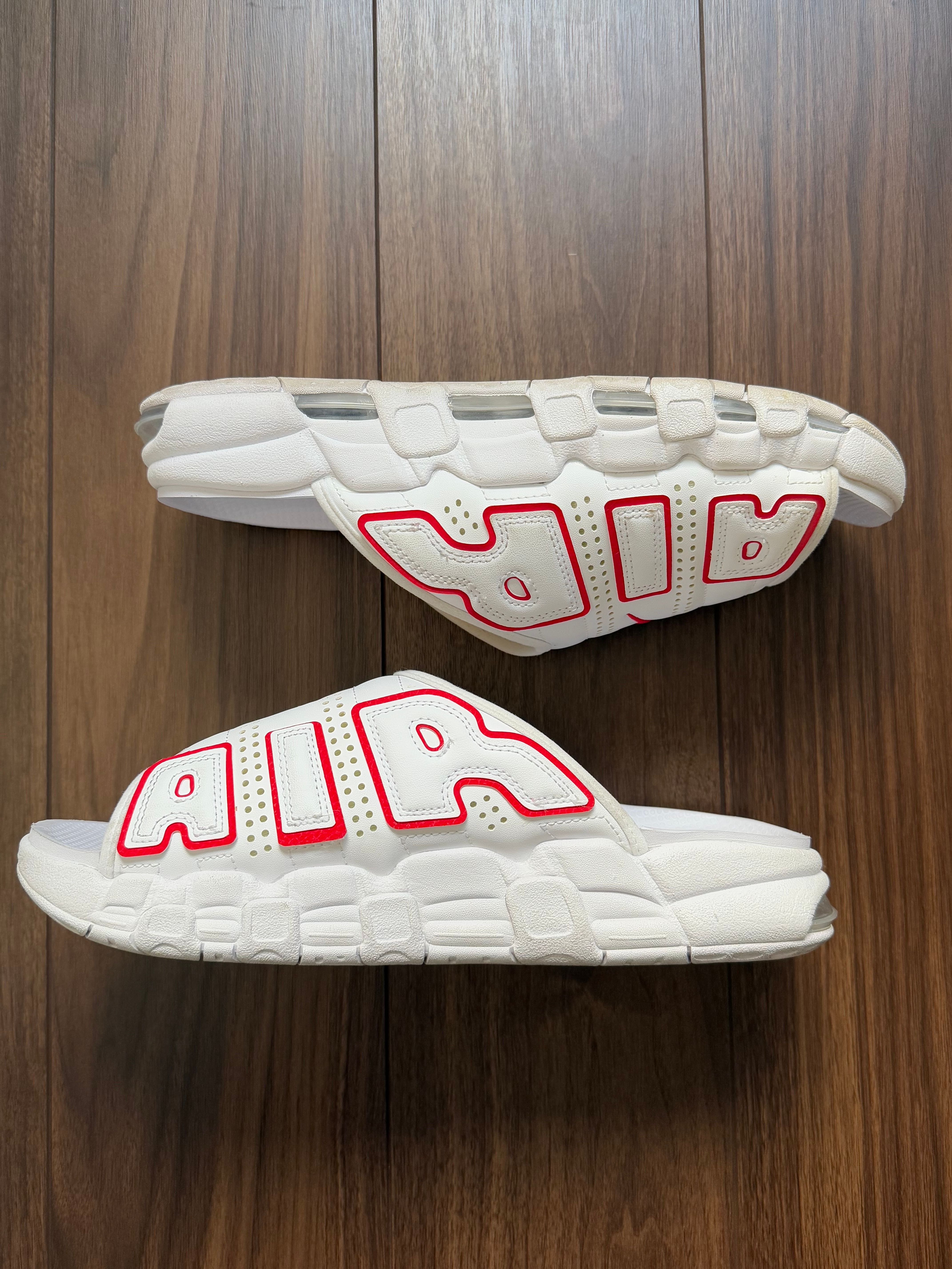 Nike Air More Uptempo Slide "White and University Red"