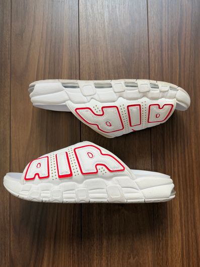 Nike Air More Uptempo Slide "White and University Red"