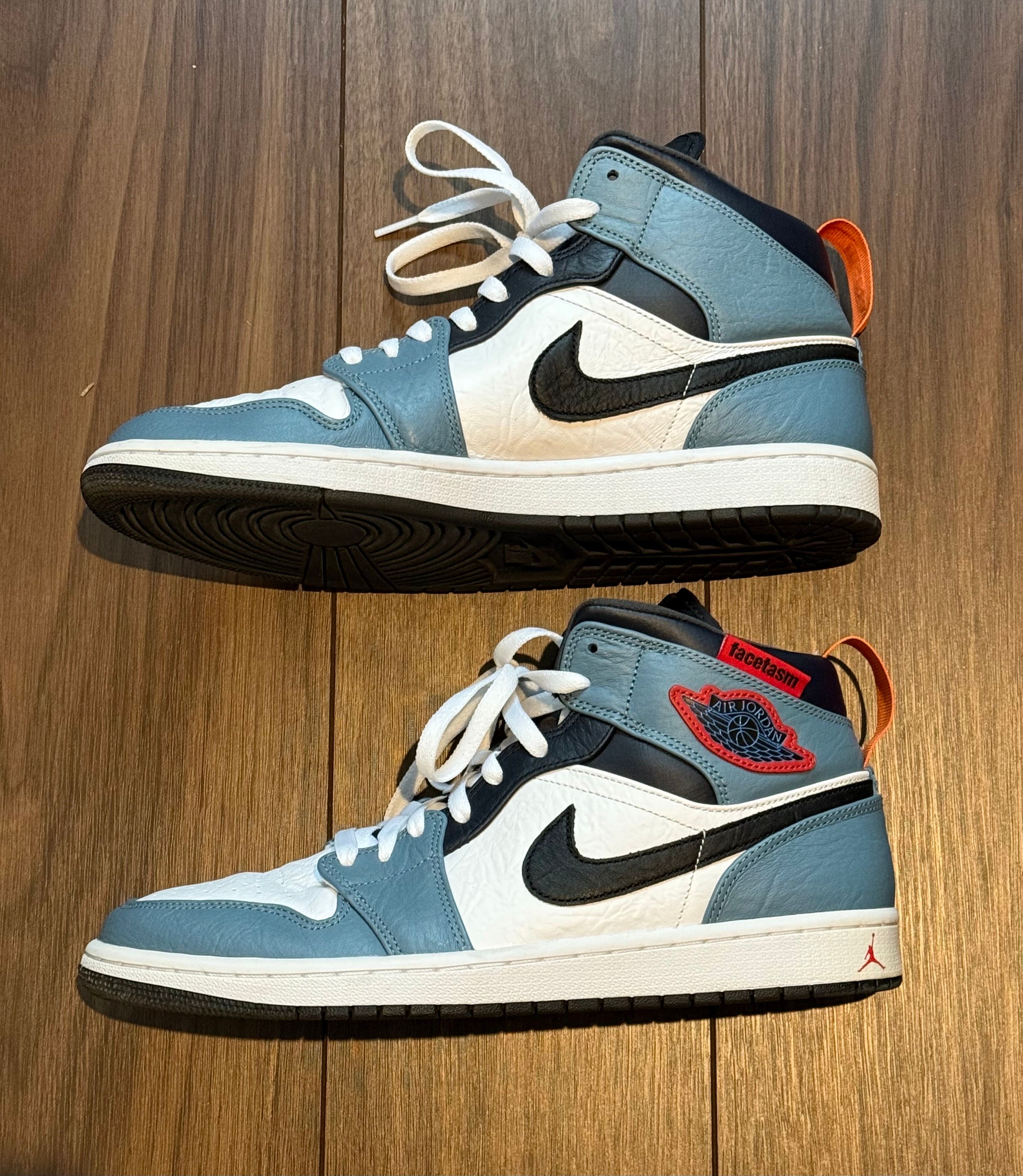 FACETASM × Nike Air Jordan 1 Mid "White/Navy"