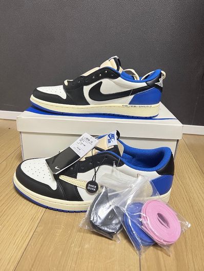 Travis Scott × fragment design × Nike Air Jordan 1 Low OG SP "Military Blue"