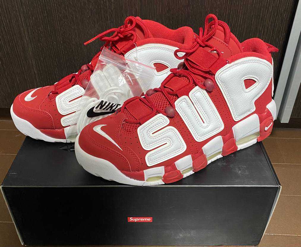Supreme × Nike Air More Uptempo "White/Red"