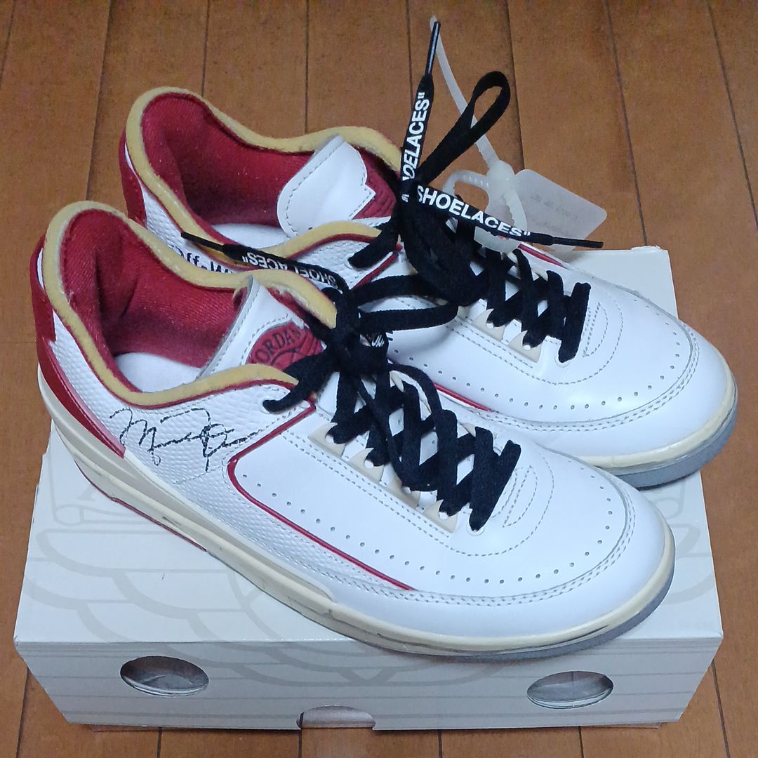 Off-White × Nike Air Jordan 2 Low "White and Varsity Red"