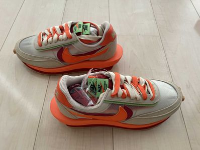 CLOT × Sacai × Nike LD Waffle "Orange Blaze"
