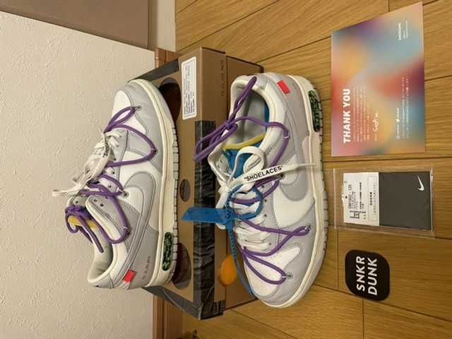 Off-White × Nike Dunk Low "Sail/Neutral Gray"