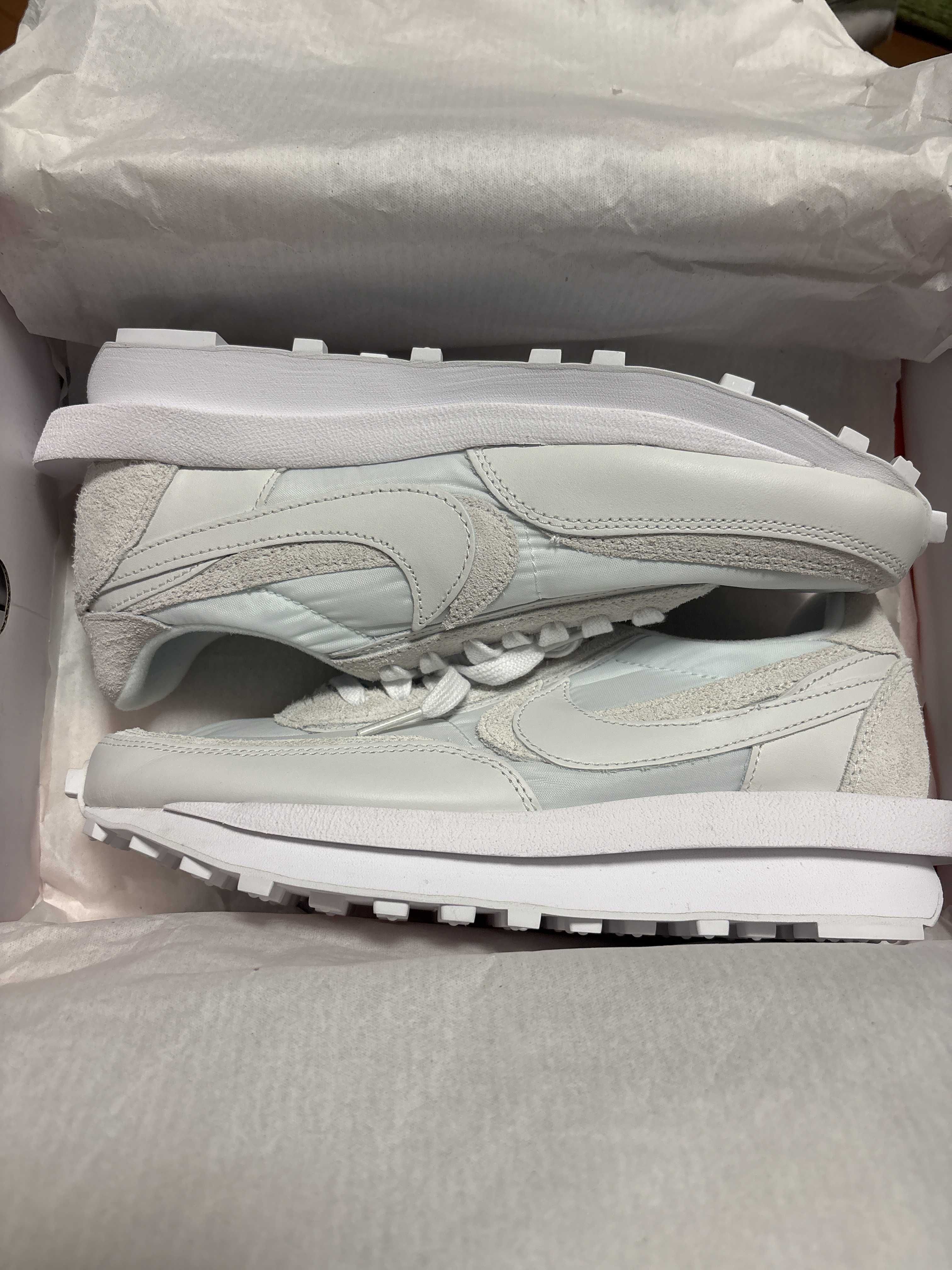 sacai × Nike LDV Waffle "Triple White"