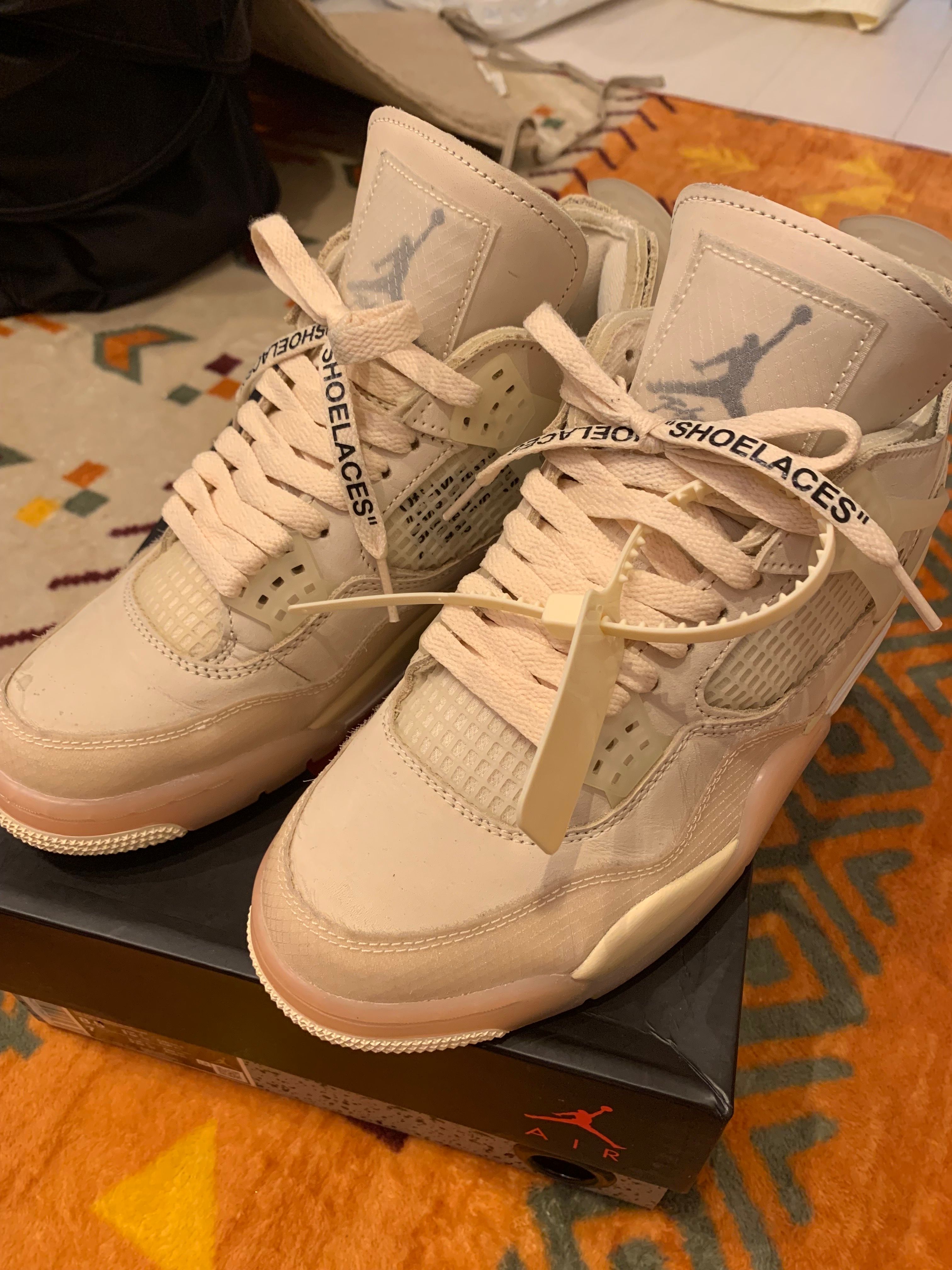 Off-White × Nike Women's Air Jordan 4 SP "Sail"
