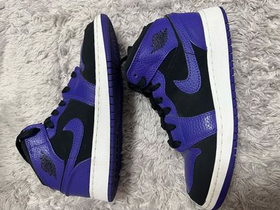 NIKE AIR JORDAN 1 MID BLACK DARK CONCORD (GS)