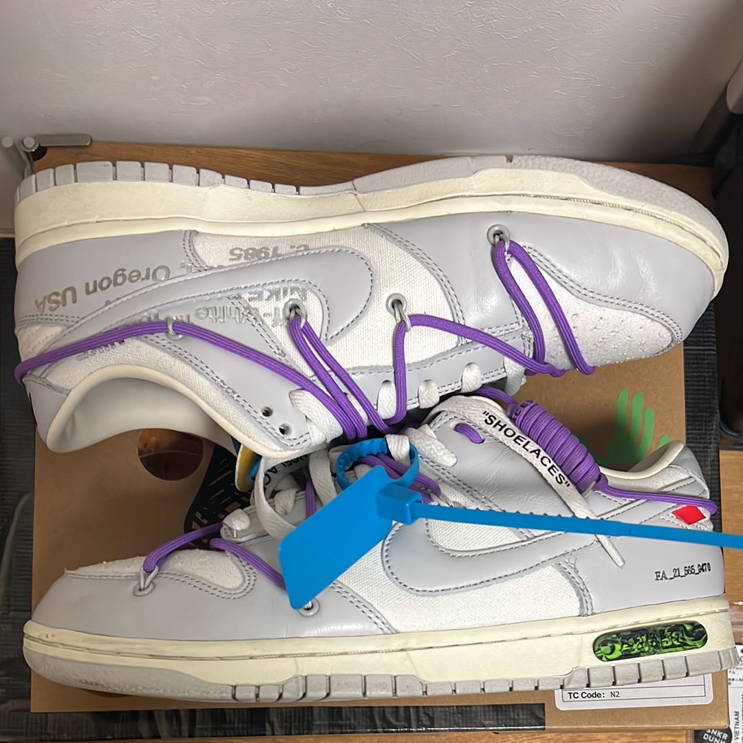 Off-White × Nike Dunk Low "Sail/Neutral Gray"