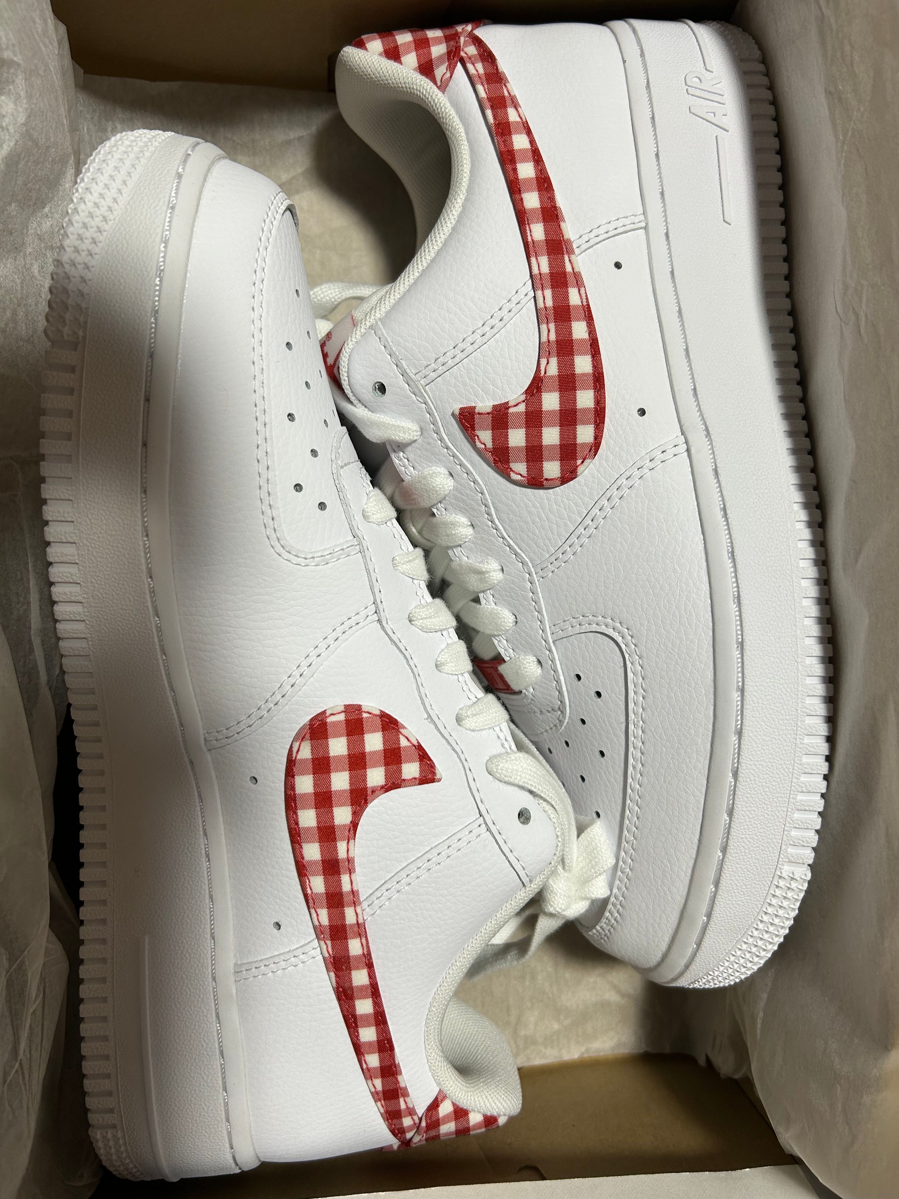 Nike Women's Air Force 1 Low "Red Gingham"