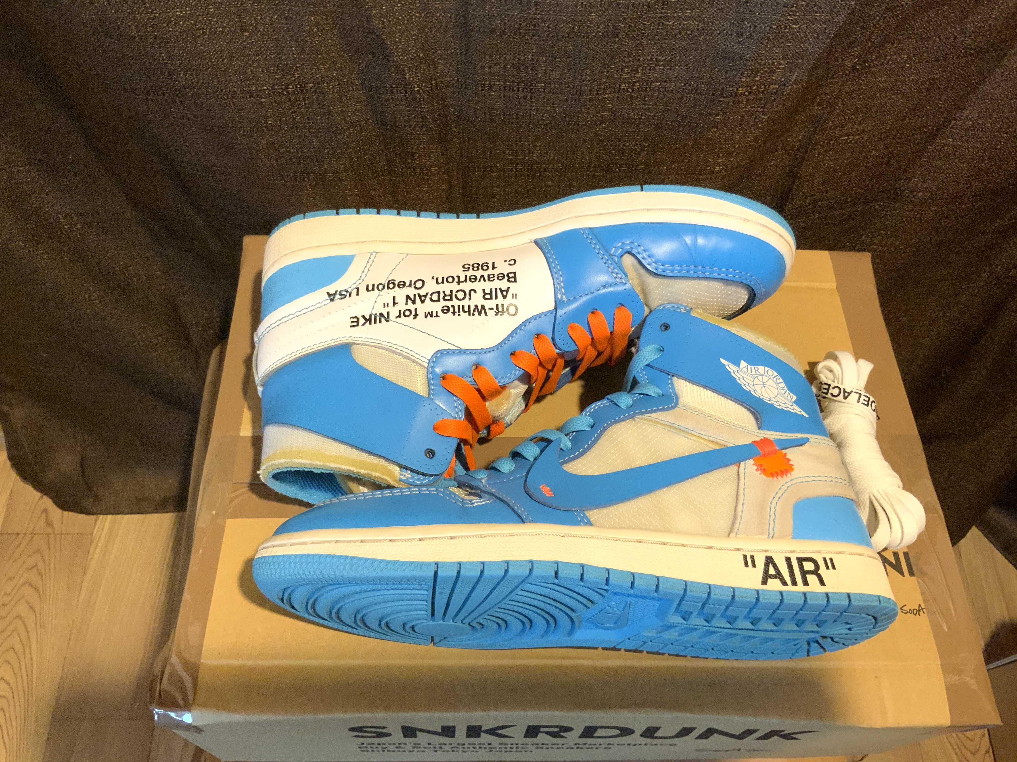 Off-White × Nike Air Jordan 1 High UNC "White/Dark Powder Blue"