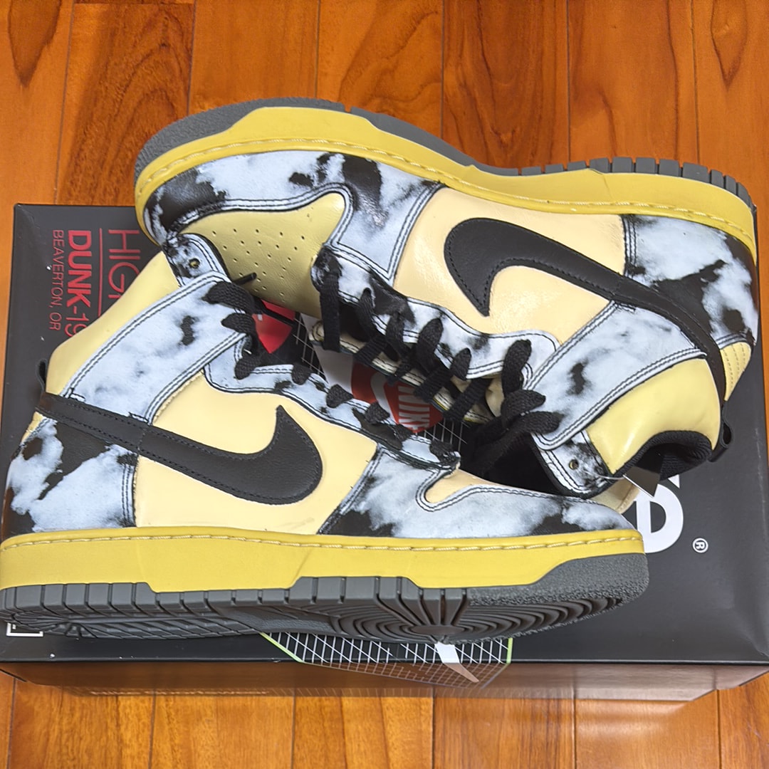 Nike Dunk High "Black Acid Wash"