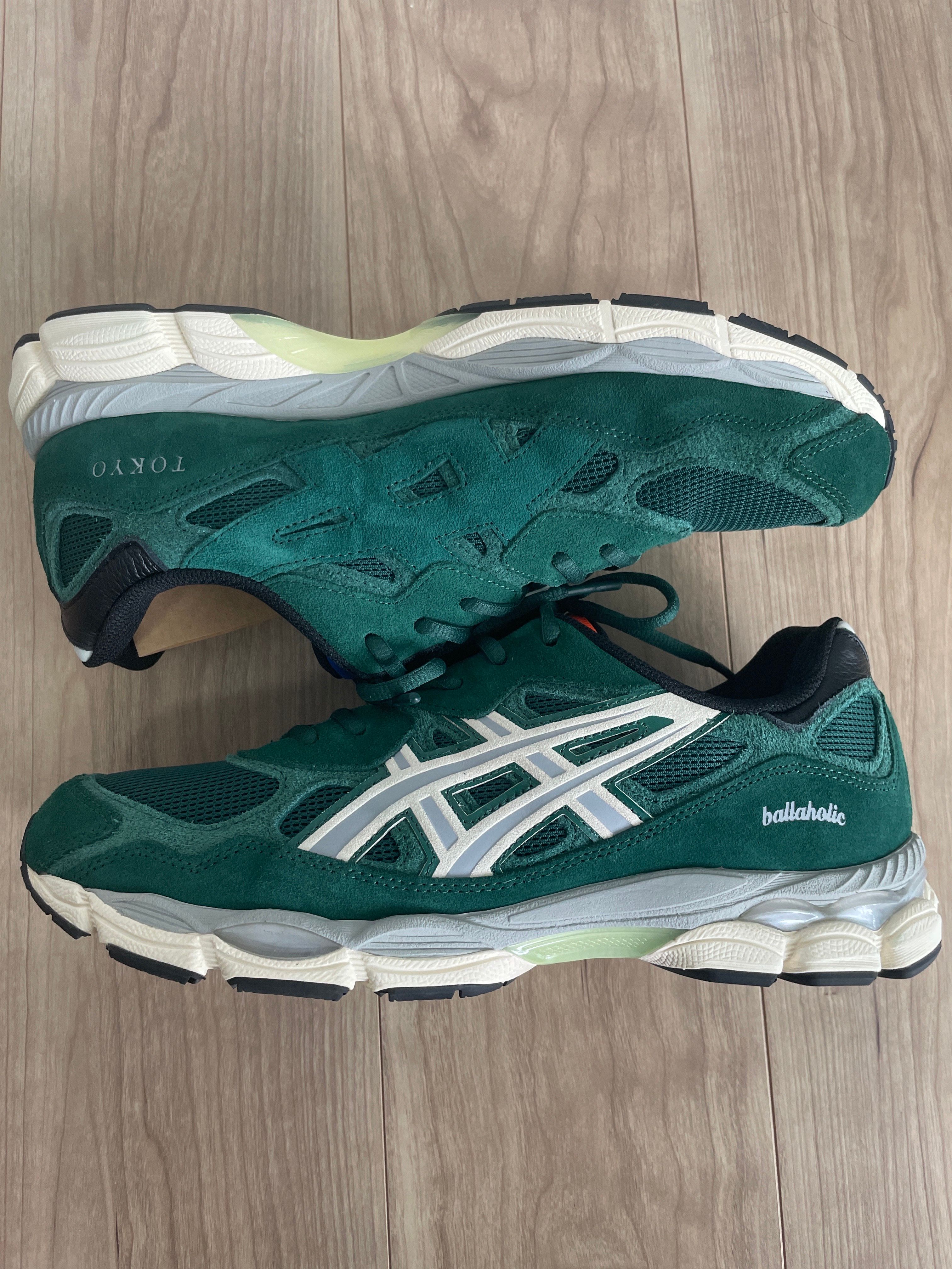 ballaholic × Asics Gel-NYC "Jewel Green/Ivory"