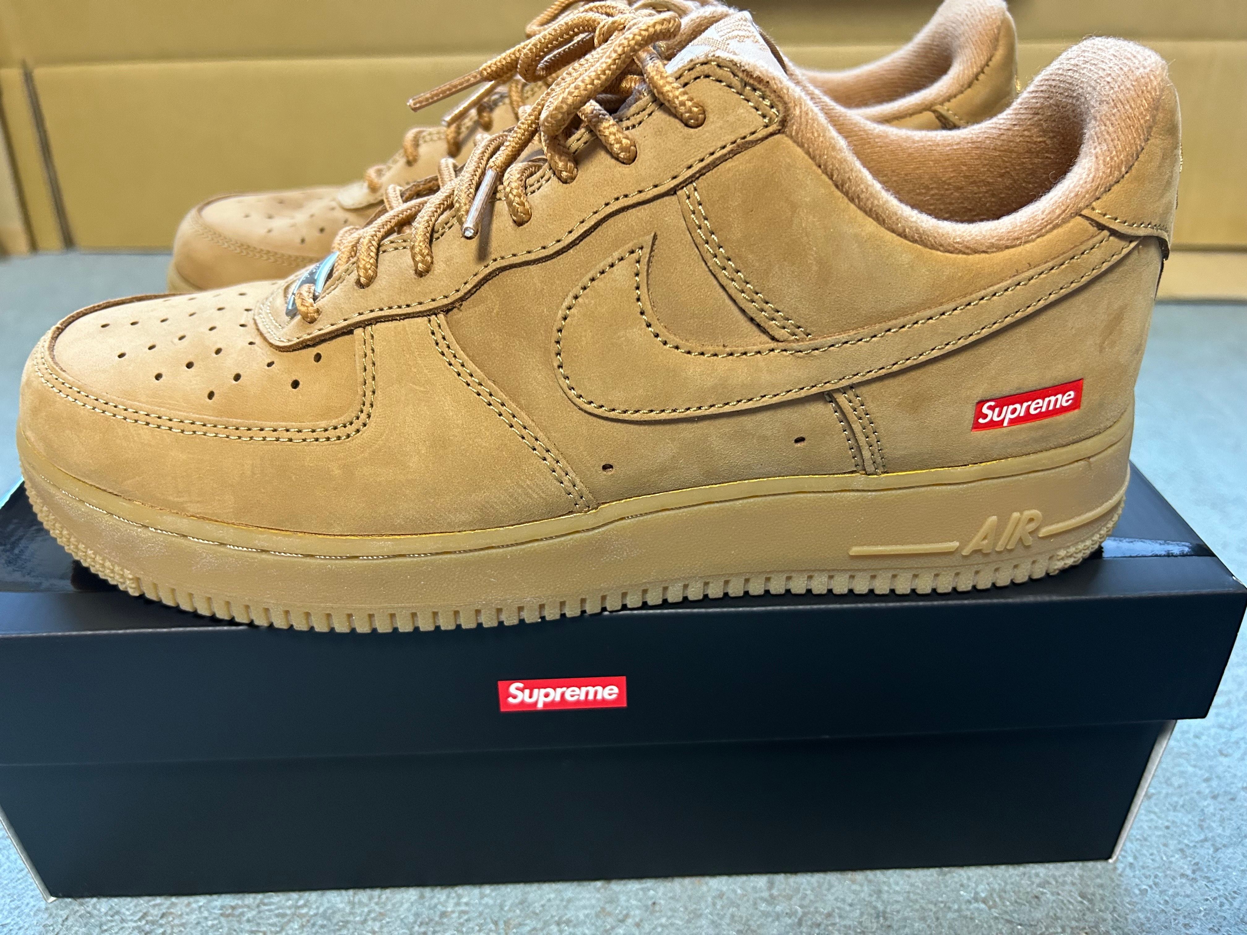 Supreme × Nike Air Force 1 Low "Flax/Wheat"