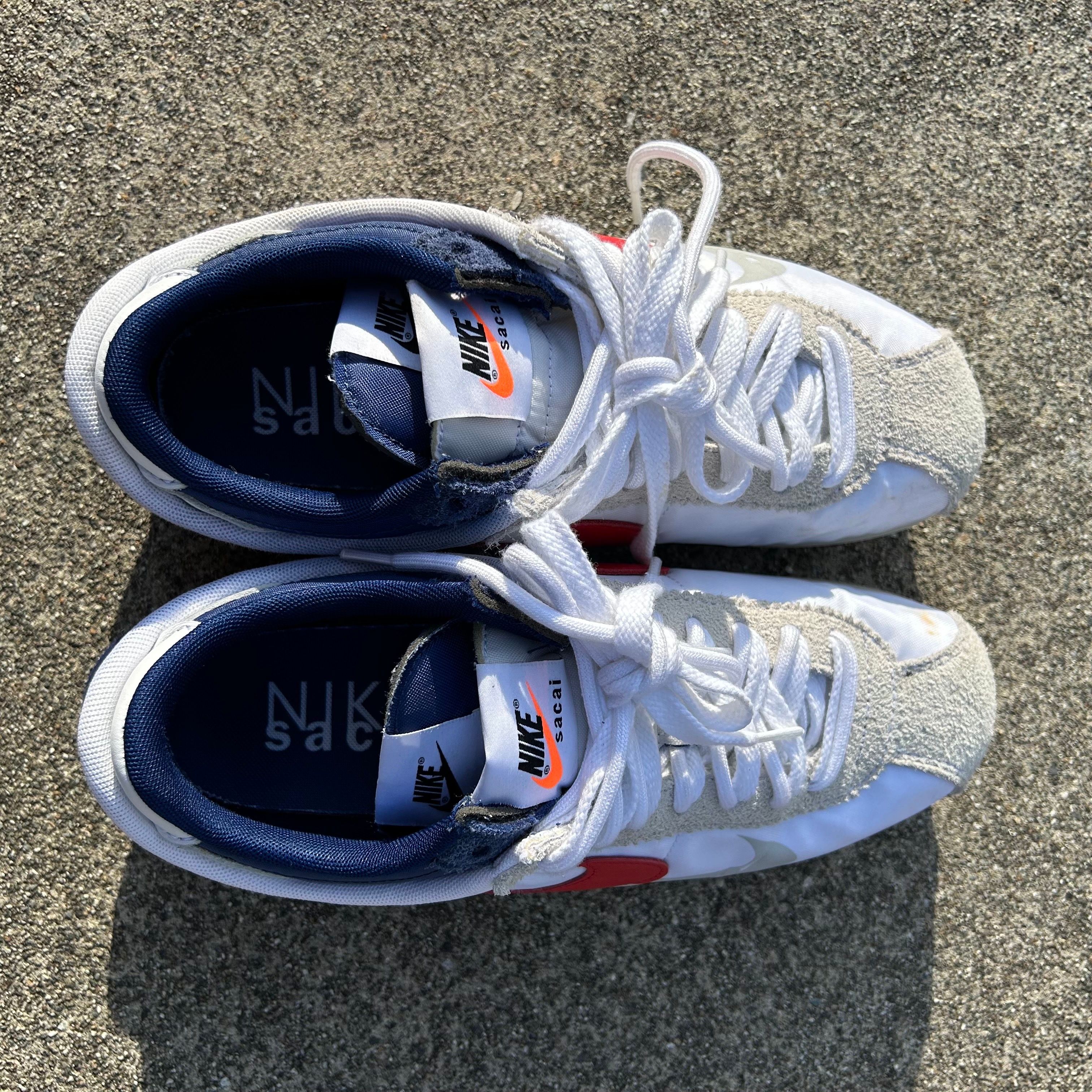 sacai × Nike Zoom Cortez "White and University Red"