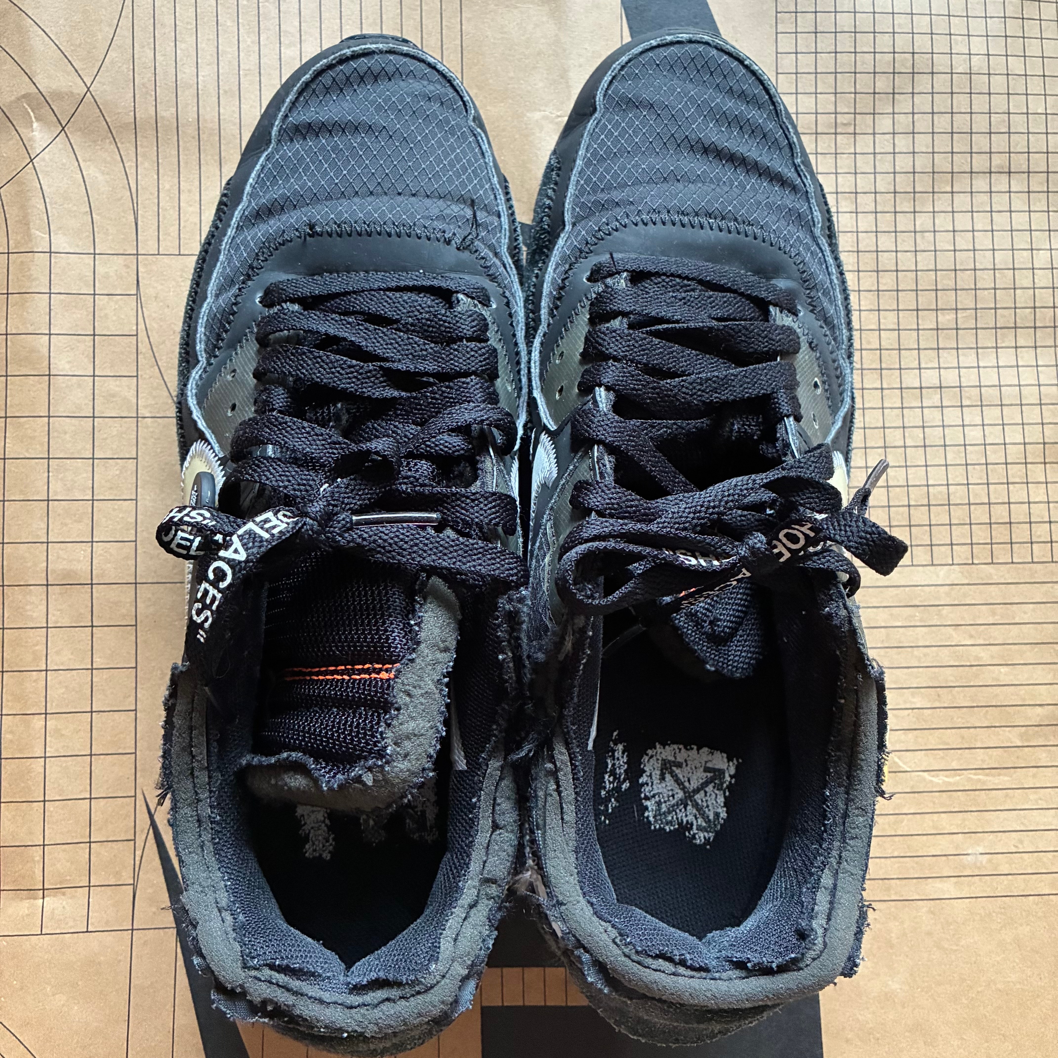 Off-White × Nike Air Max 90 "Black/Black-Cone-White"