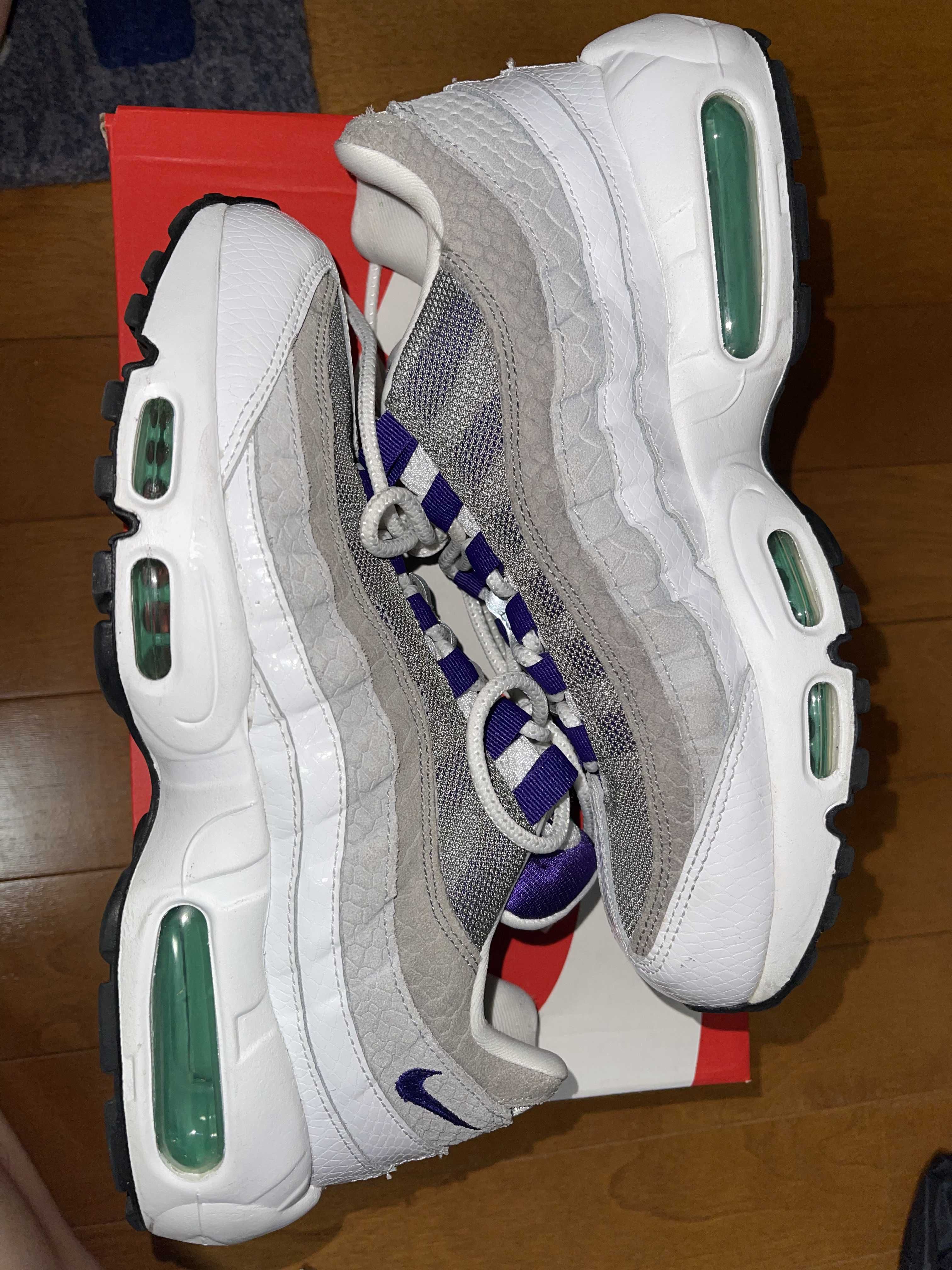 Nike Air Max 95 Original "White/Court Purple/Emerald Green/Wolf Grey" (2015)