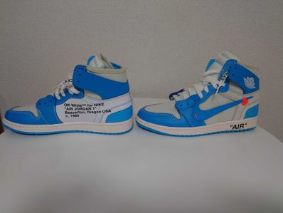 Off-White × Nike Air Jordan 1 High UNC "White/Dark Powder Blue"