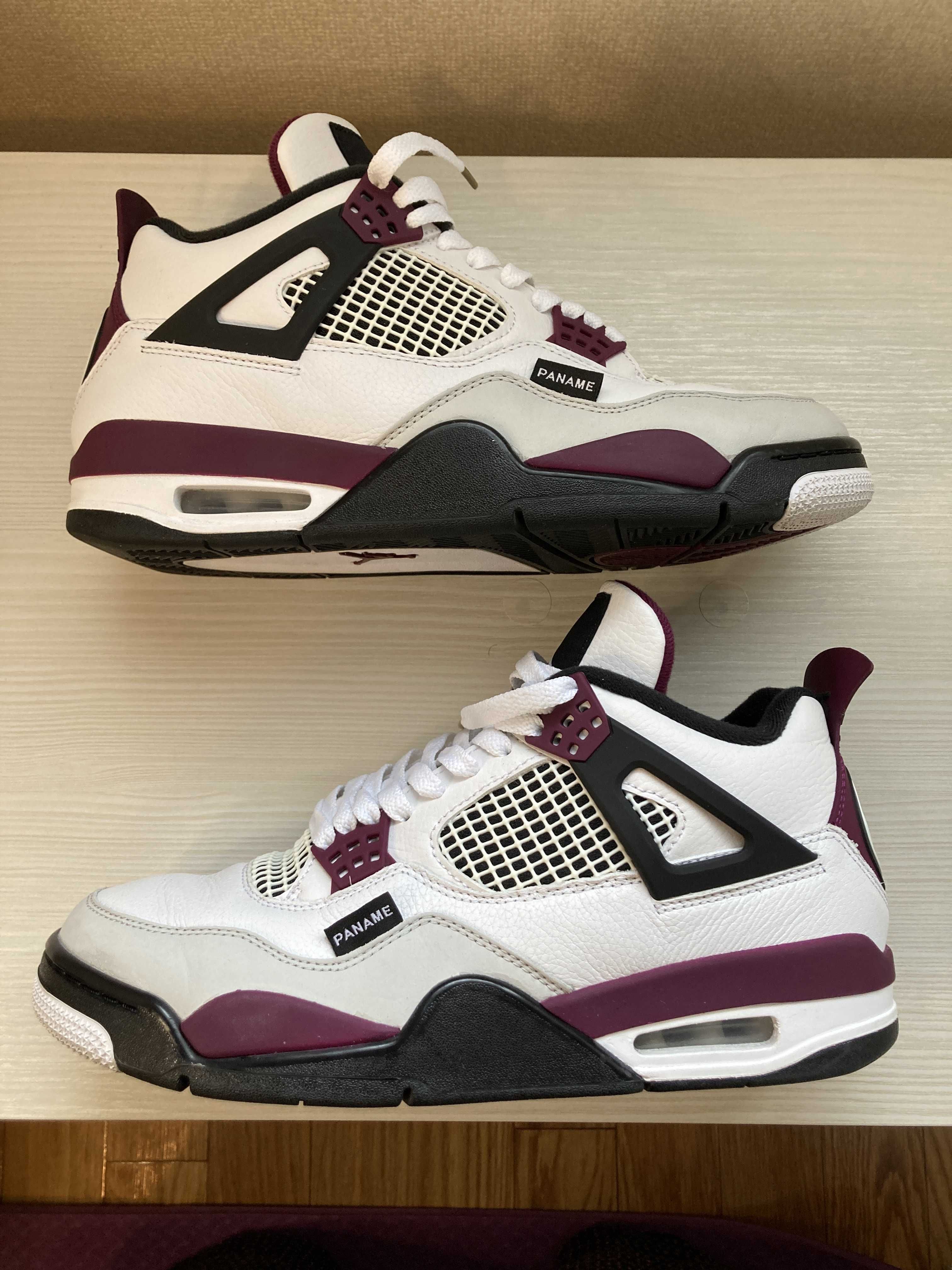 Paris Saint Germain ×Nike Air Jordan 4 Retro "White/Bordeaux/Neutral Gray"