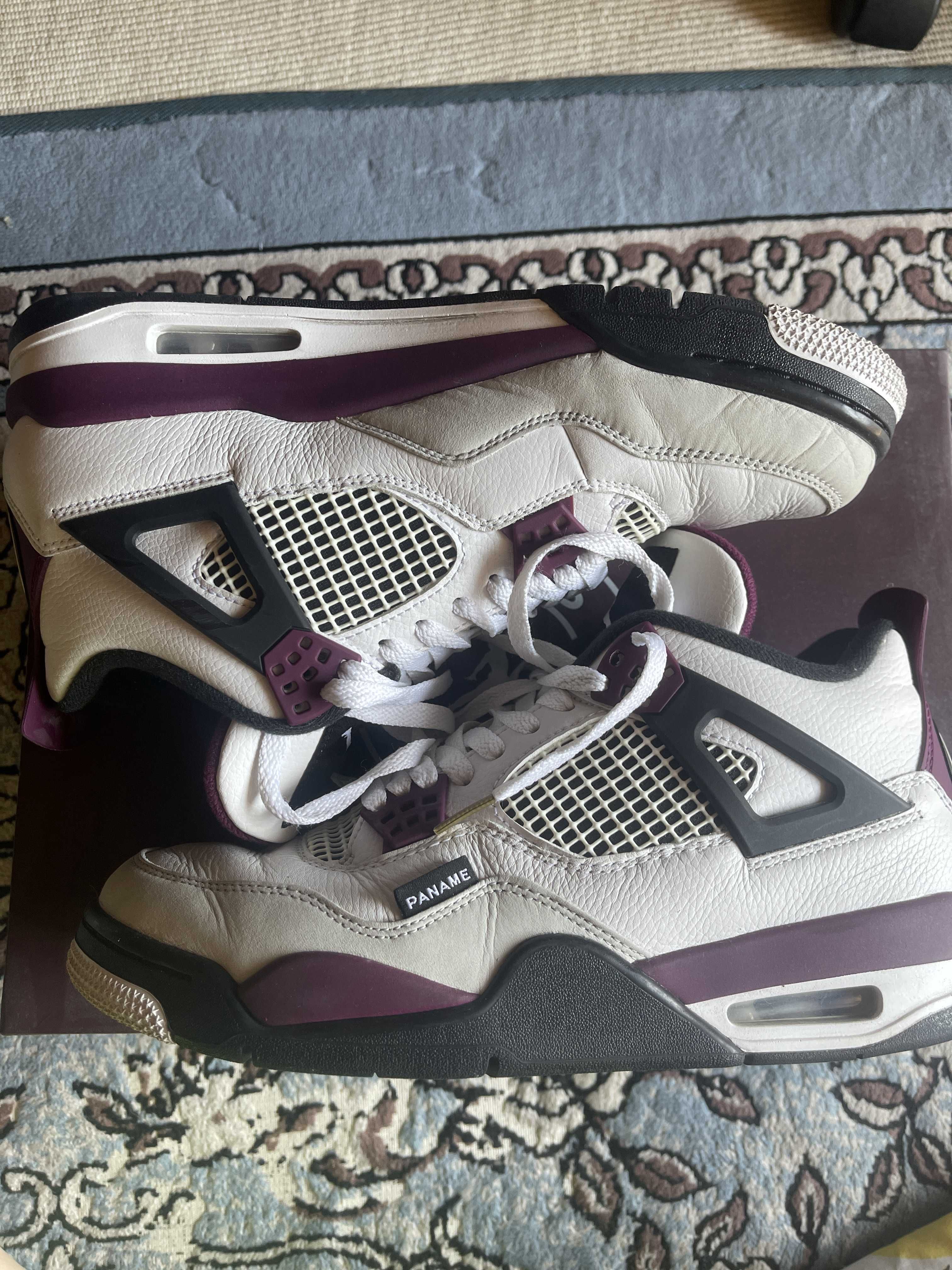 Paris Saint Germain ×Nike Air Jordan 4 Retro "White/Bordeaux/Neutral Gray"