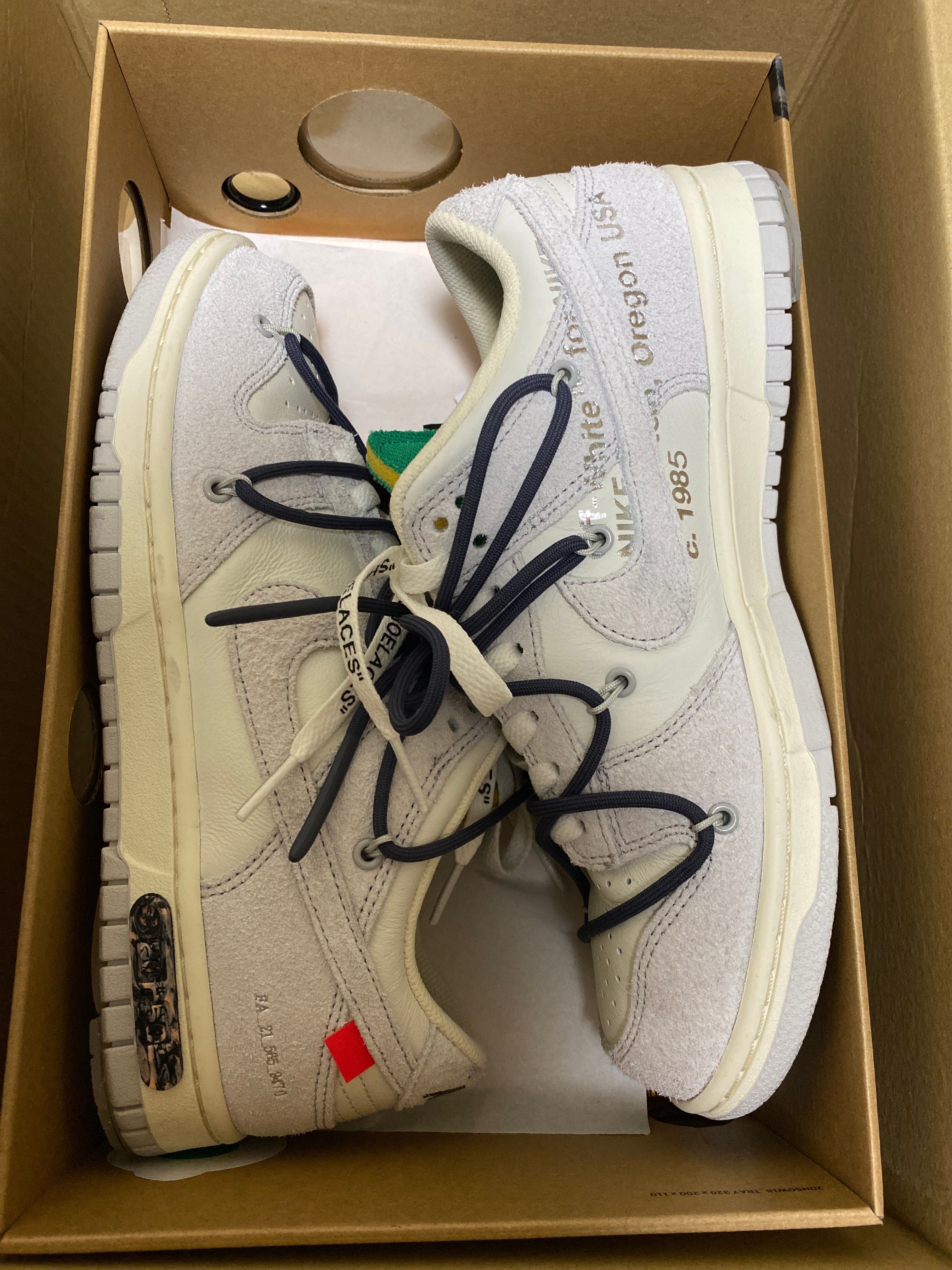 Off-White × Nike Dunk Low "Sail/Neutral Grey/Gridiron"