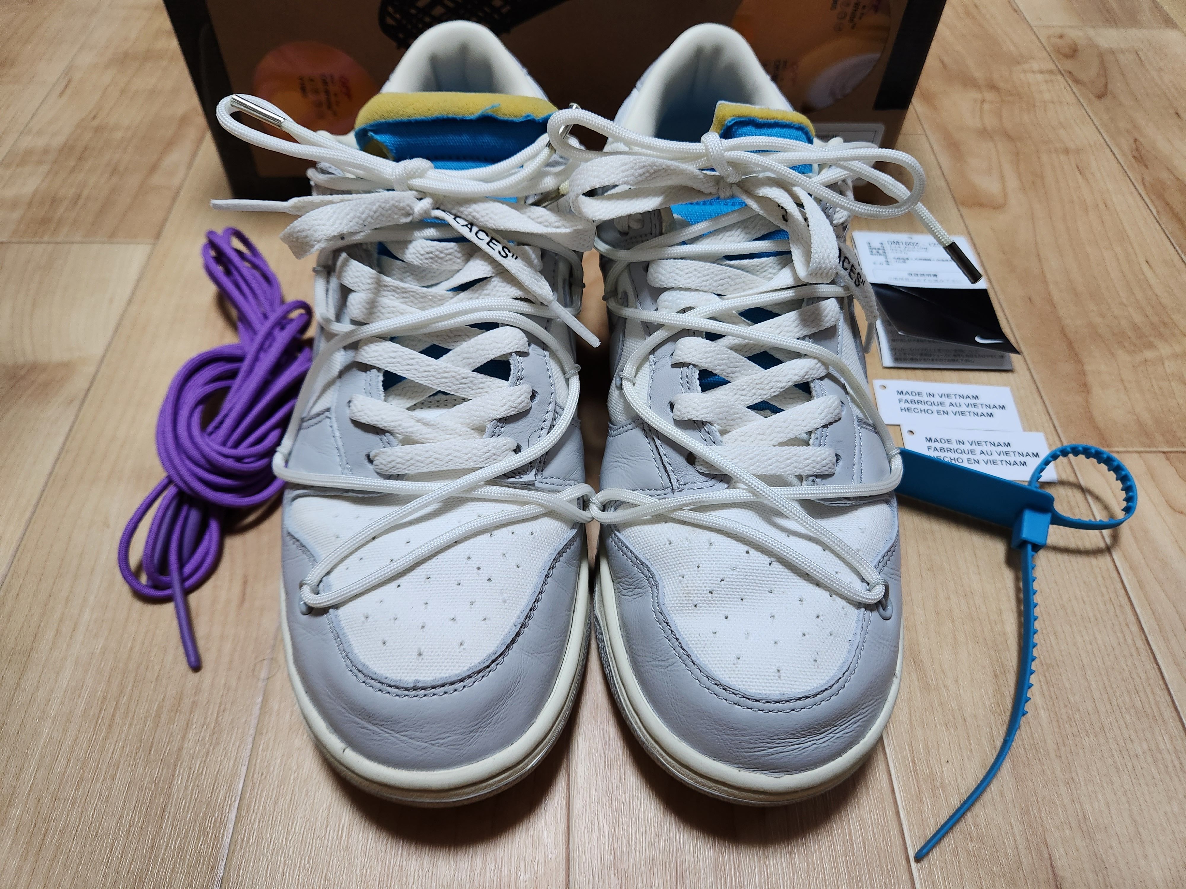 Off-White × Nike Dunk Low "Sail/Neutral Gray"
