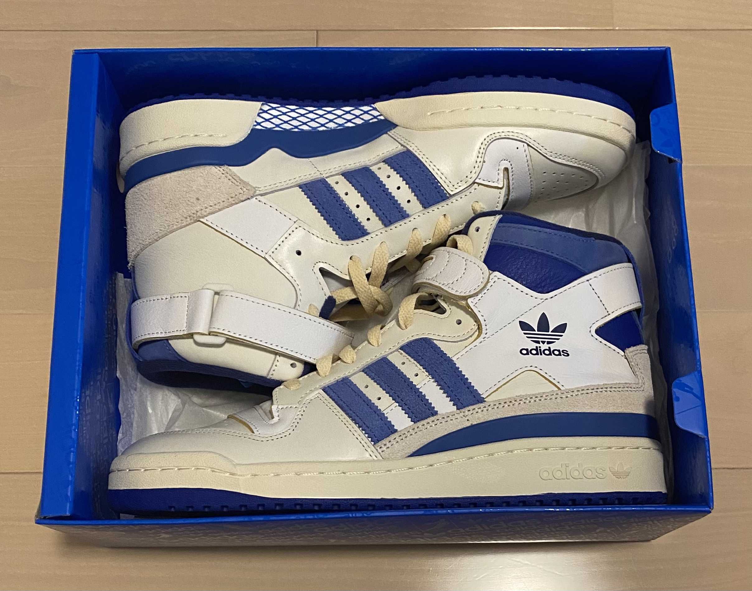 adidas Forum 84 High Blue Thread "Off White-Bright Blue/Footwear White"