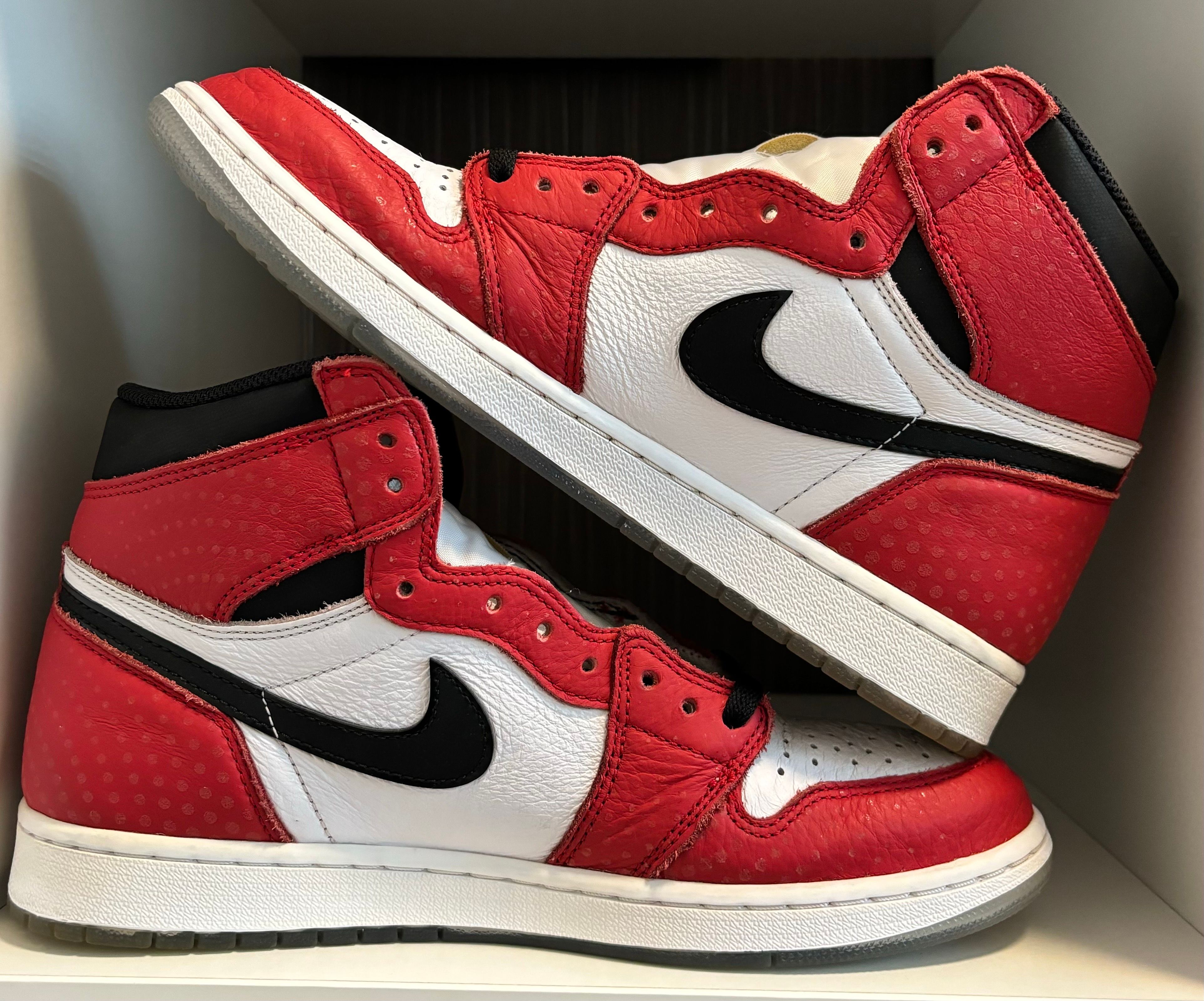 Spiderman × Nike Air Jordan 1 Origin Story "Gym Red/White/Photo Blue/Black"