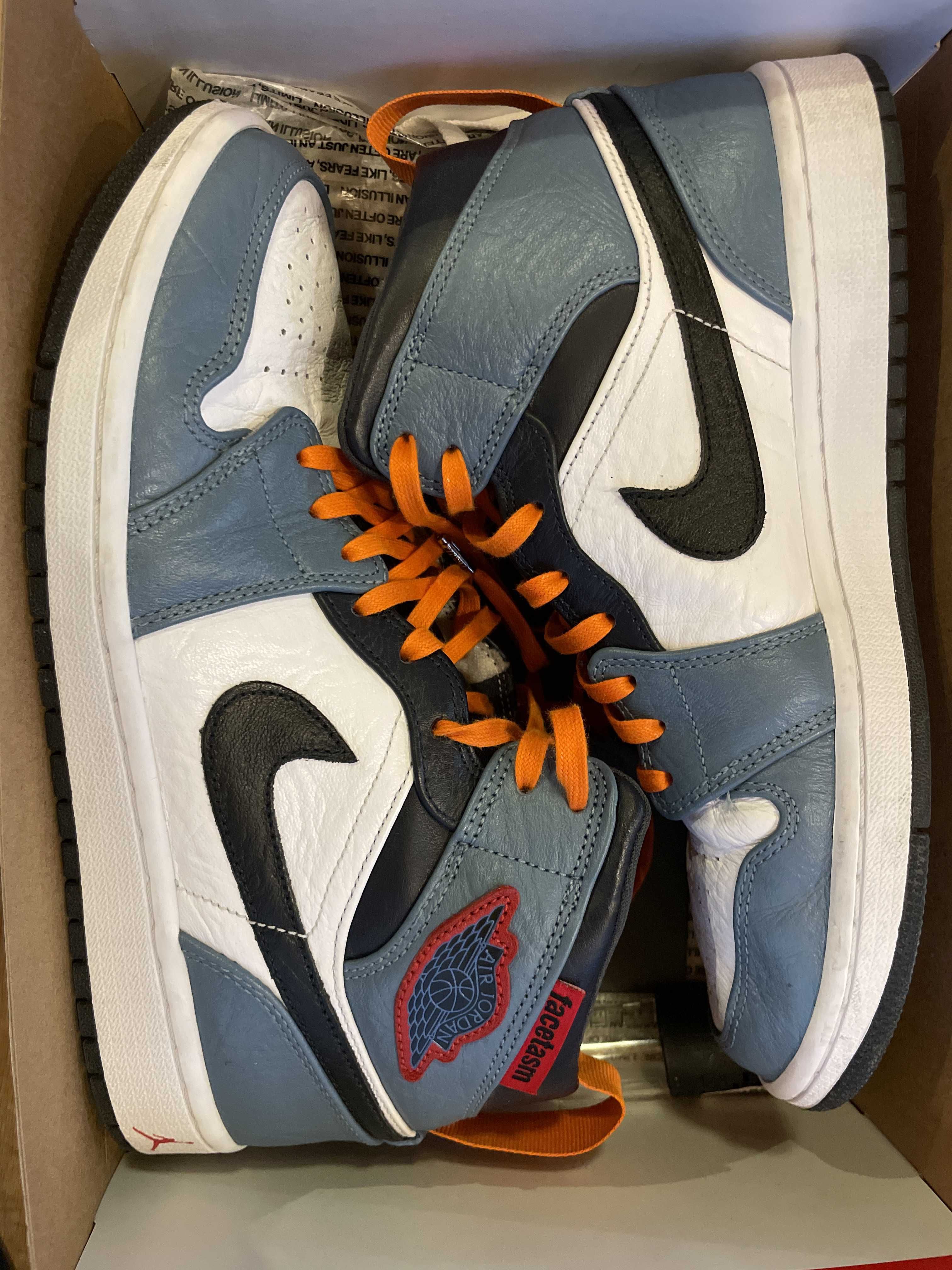 FACETASM × Nike Air Jordan 1 Mid "White/Navy"