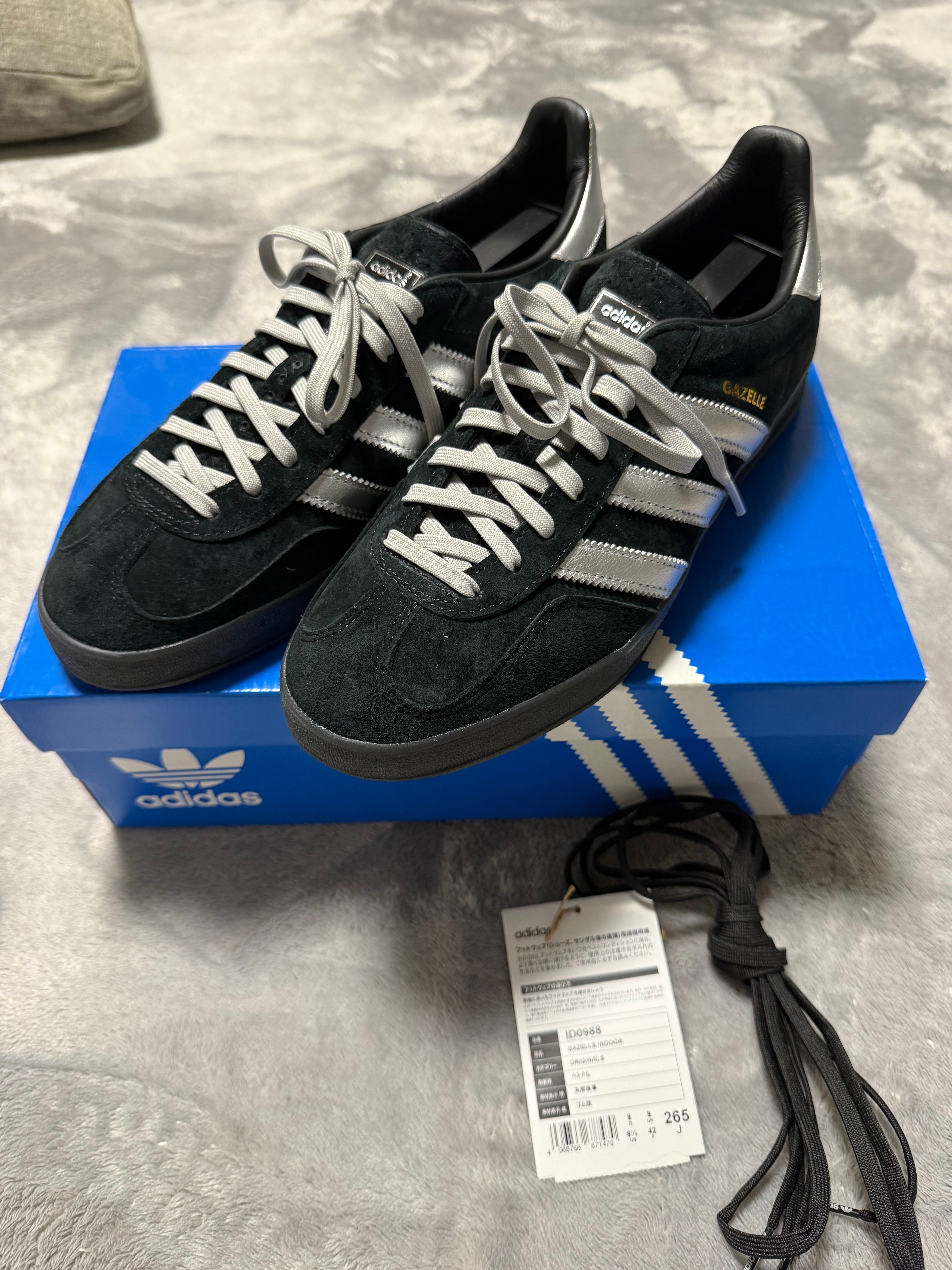 BILLY'S Exclusive adidas Gazelle Indoor "Core Black/Metallic Silver"