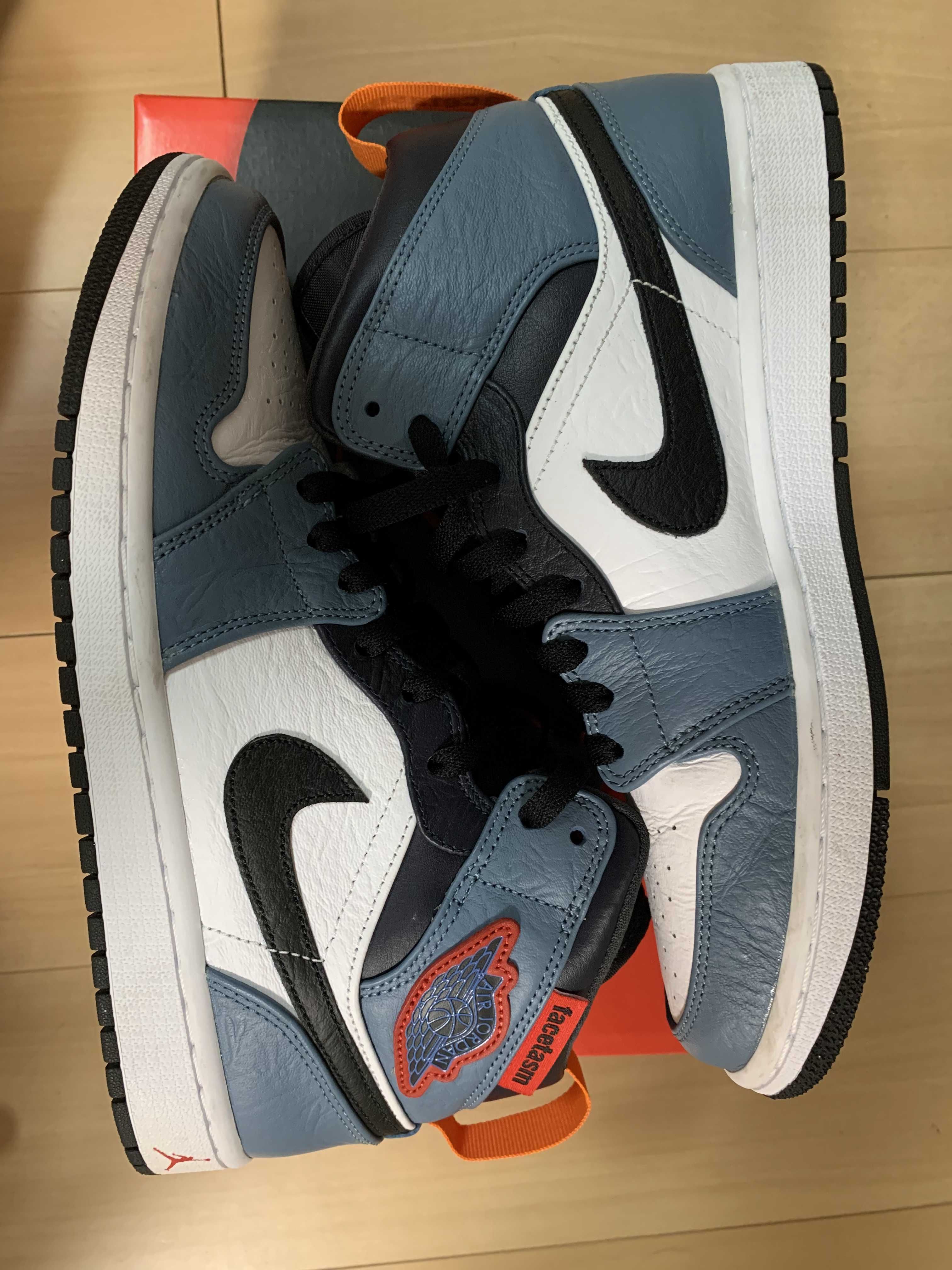 FACETASM × Nike Air Jordan 1 Mid "White/Navy"
