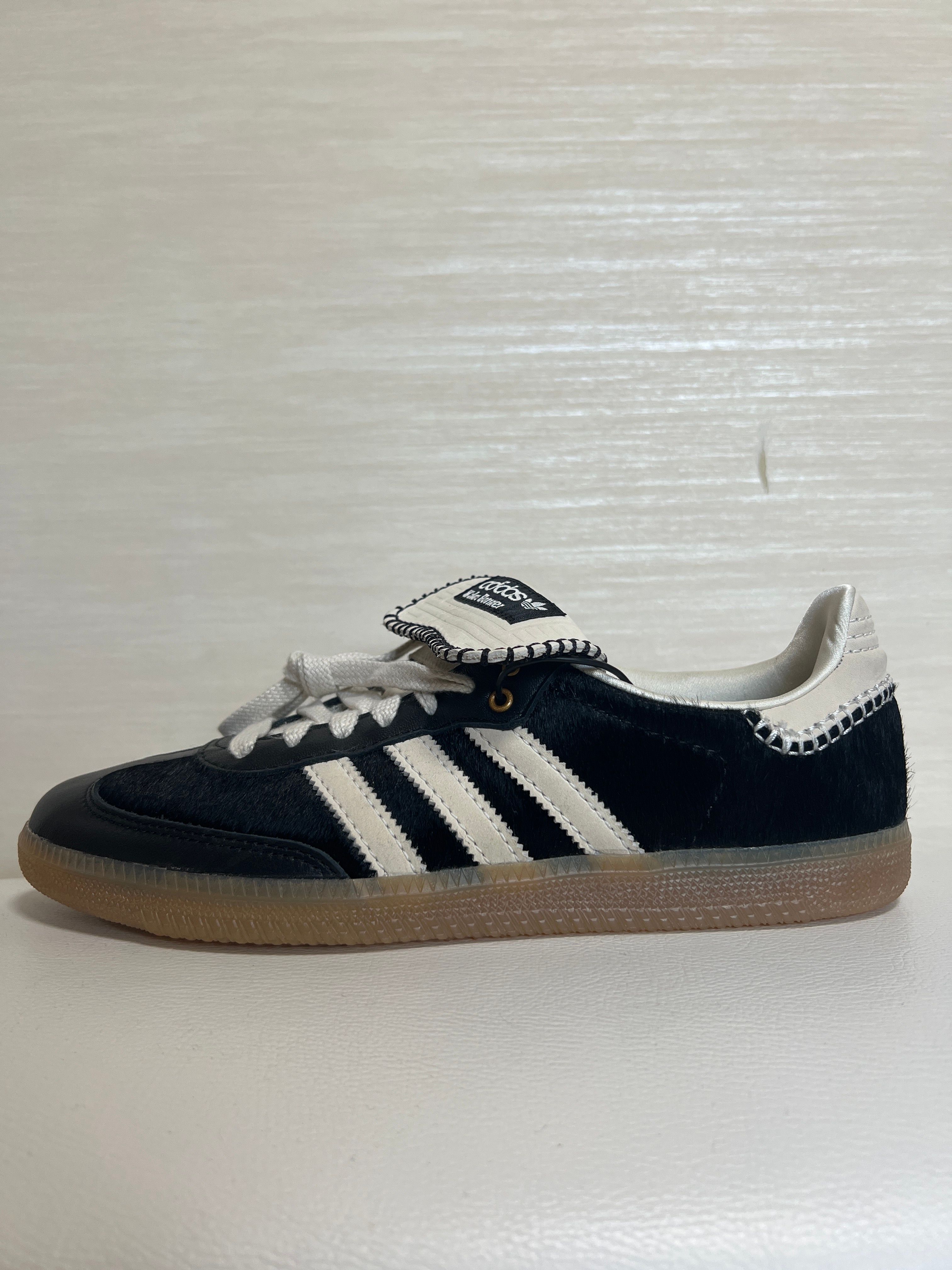 Wales Bonner × adidas Samba Pony Tonal Low "Core Black/Cream White"