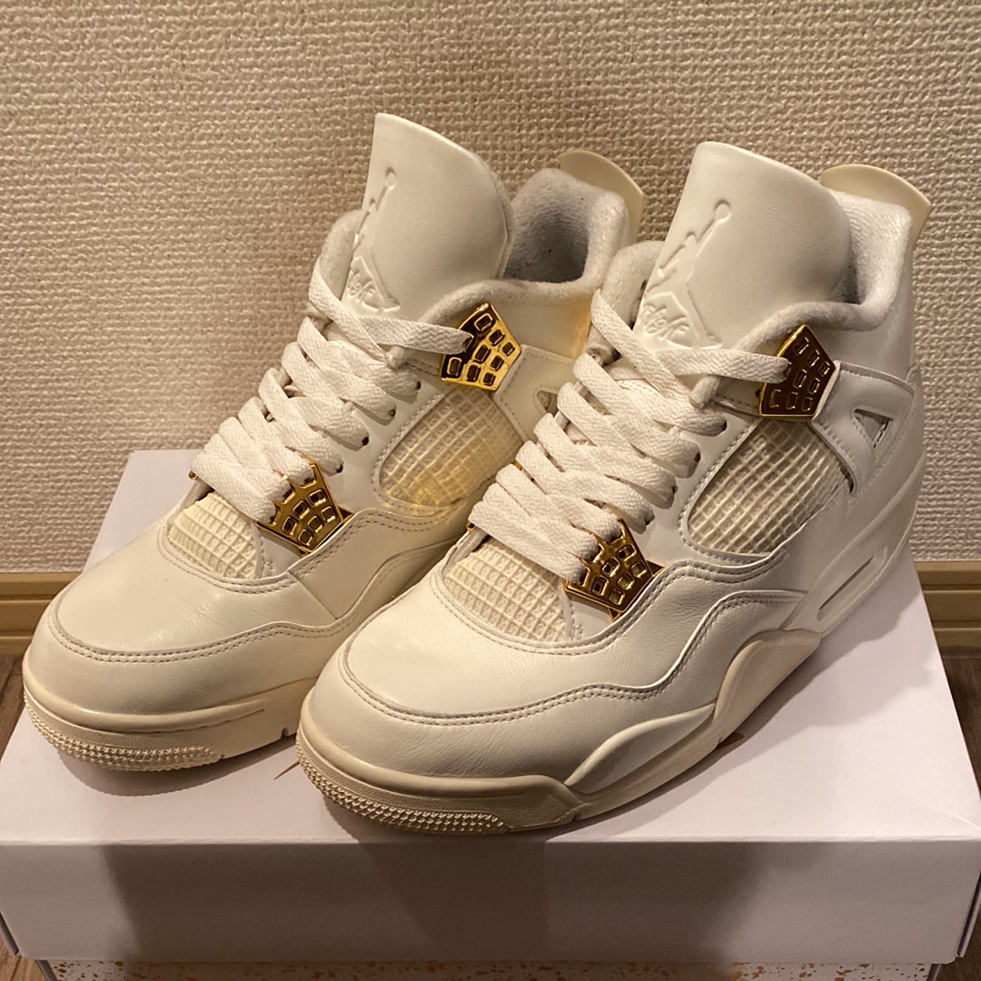Nike Women's Air Jordan 4 Retro "White & Gold"