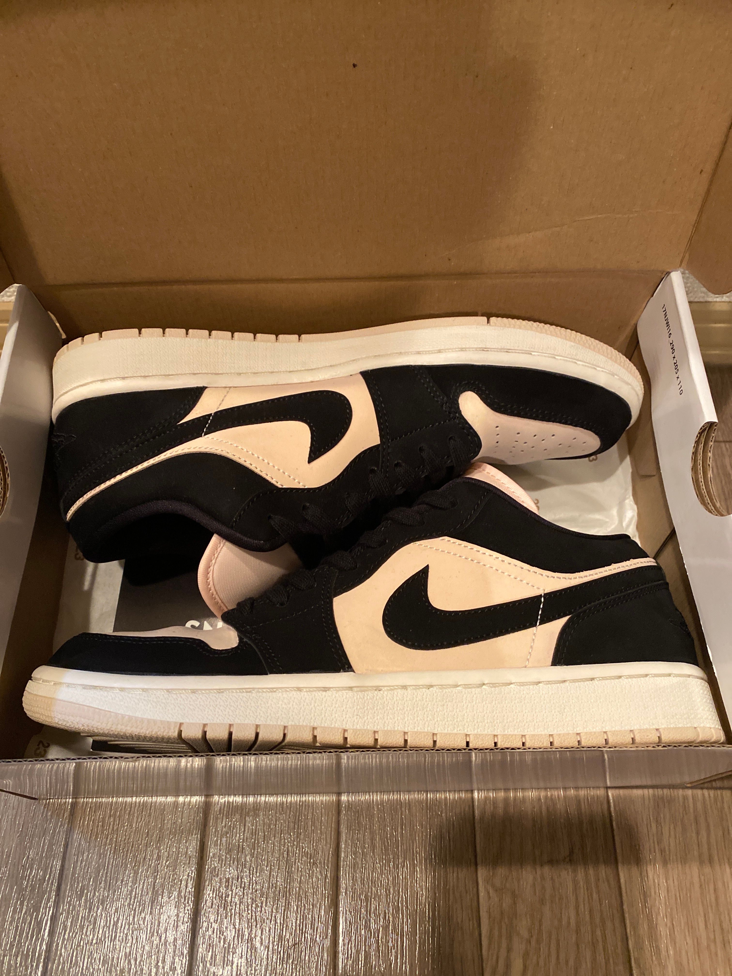 Nike Women's Air Jordan 1 Low "Black/Guava" (White Midsole)