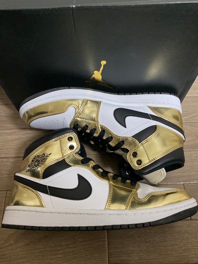 NIKE AIR JORDAN 1 MID SE "METALLIC GOLD"
