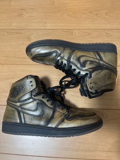 NIKE AIR JORDAN 1 RETRO HIGH OG WINGS "BLACK/BLACK-METALLIC GOLD"