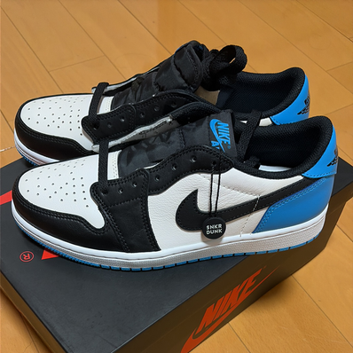 Nike Air Jordan 1 Low OG "Black and Dark Powder Blue/UNC"