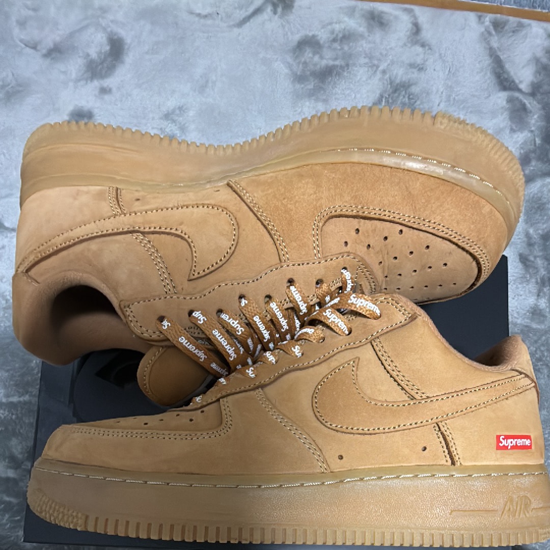 Supreme × Nike Air Force 1 Low "Flax/Wheat"