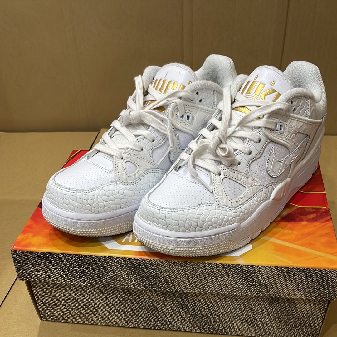 NIGO® × Nike Air Force 3 Low "White/Metallic Gold" (Heel Logo "NIGO")