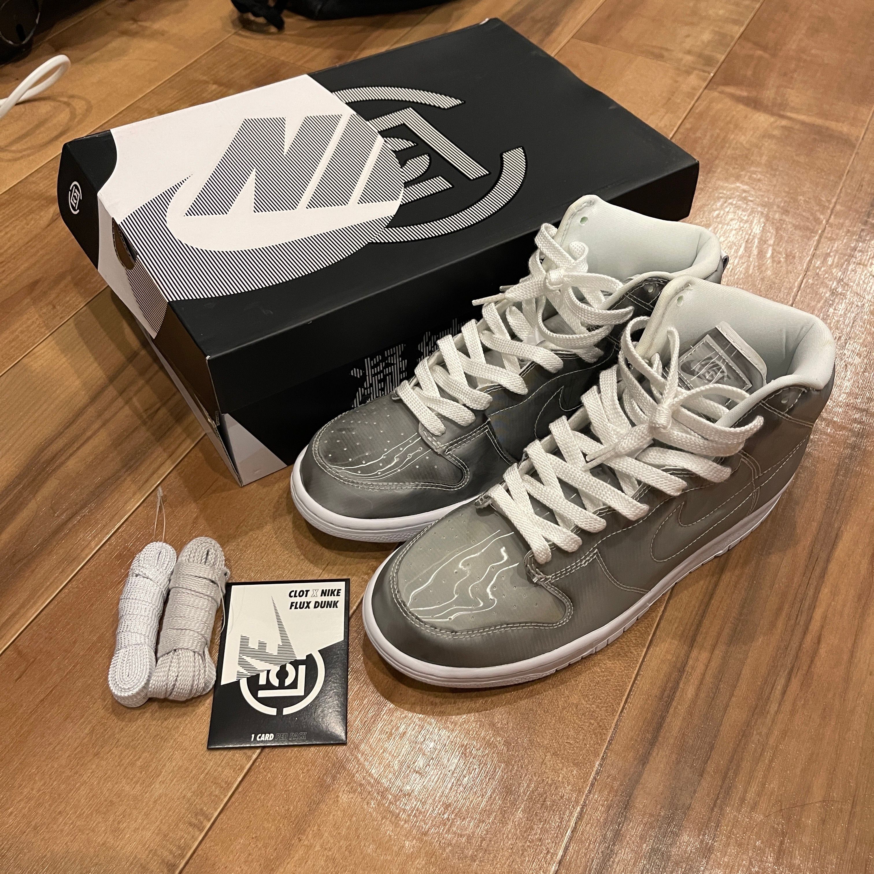 CLOT × Nike Dunk High "Silver/Flux"