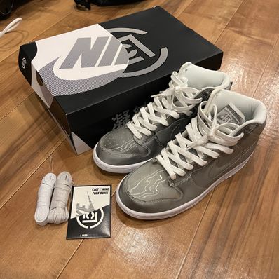 CLOT × Nike Dunk High "Silver/Flux"