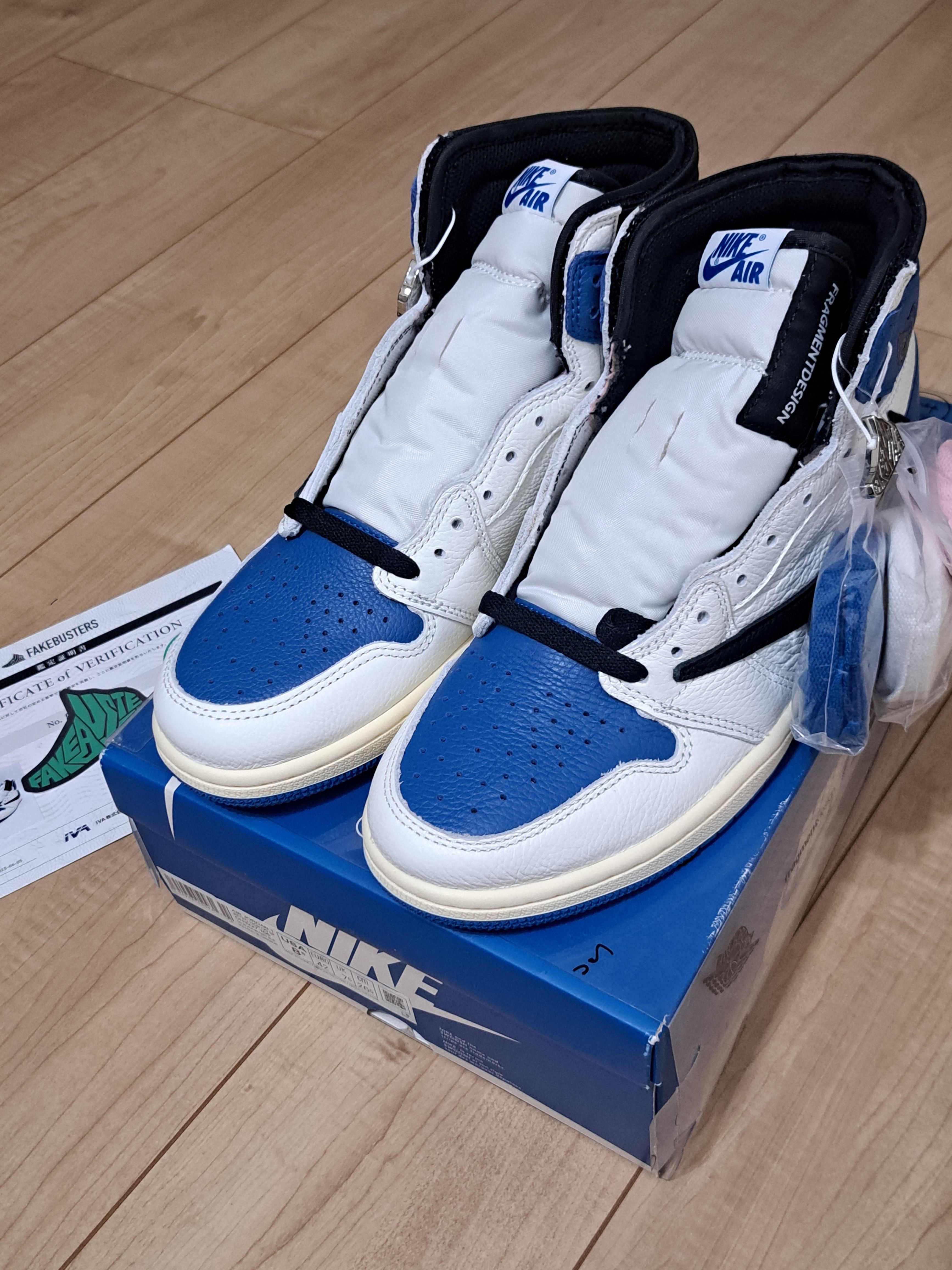 Travis Scott × fragment design × Nike Air Jordan 1 Retro High OG SP "Military Blue"